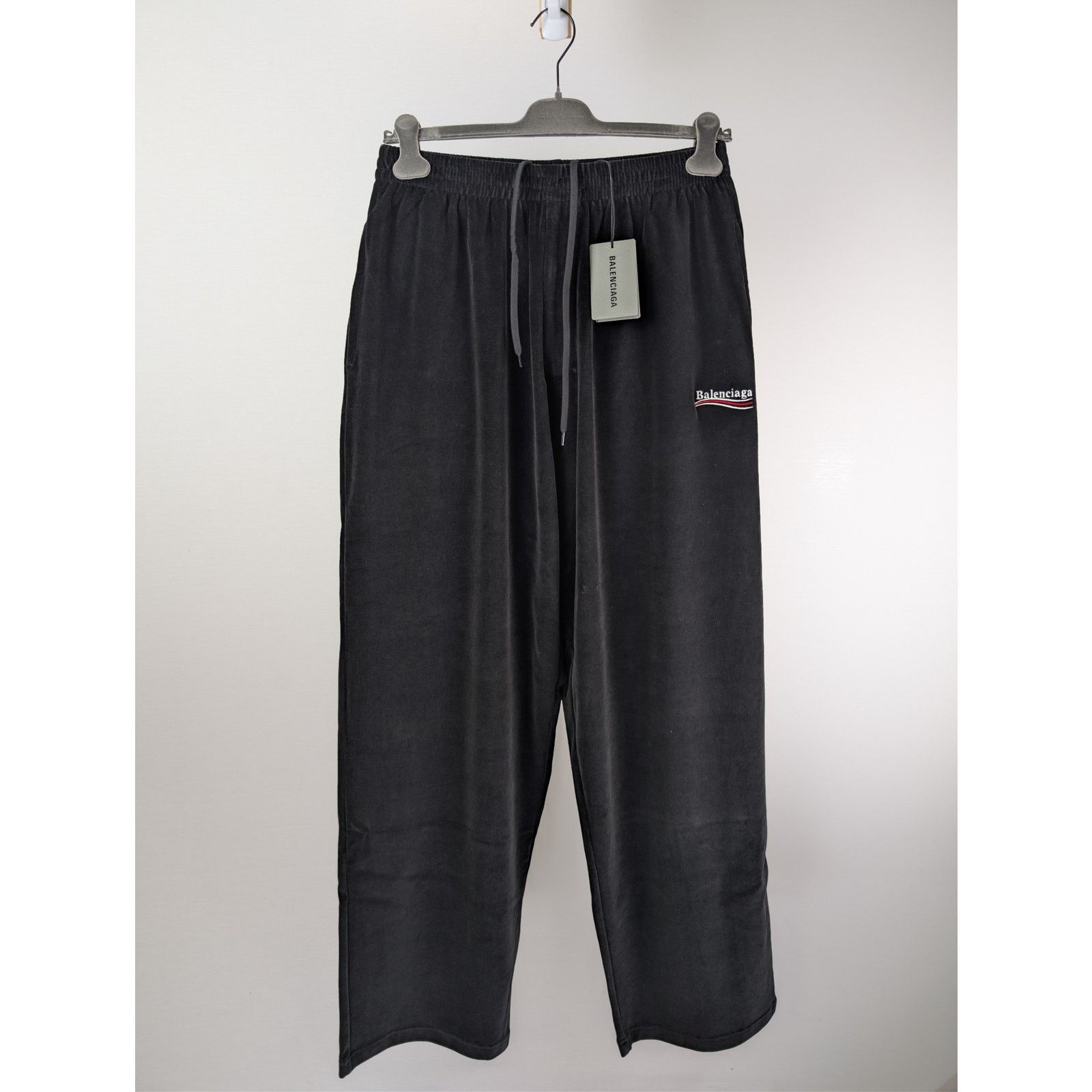 Balenciaga o1rshd1 Political Campaign Baggy Pants in Velvet Jersey Size US 30 / EU 46 - 8 Thumbnail