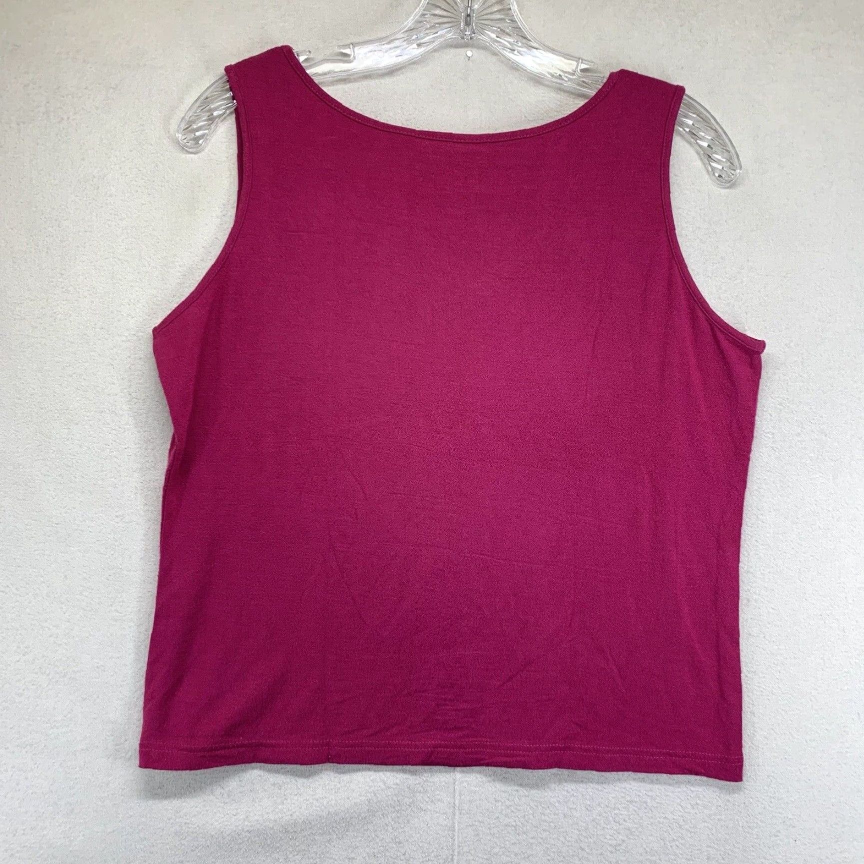 Vintage VINTAGE Emma James Women's Tank Top Large Pink Sleeveless Summer Beach Casual Lightweight Rayon Spandex Size L / US 10 / IT 46 - 2 Thumbnail