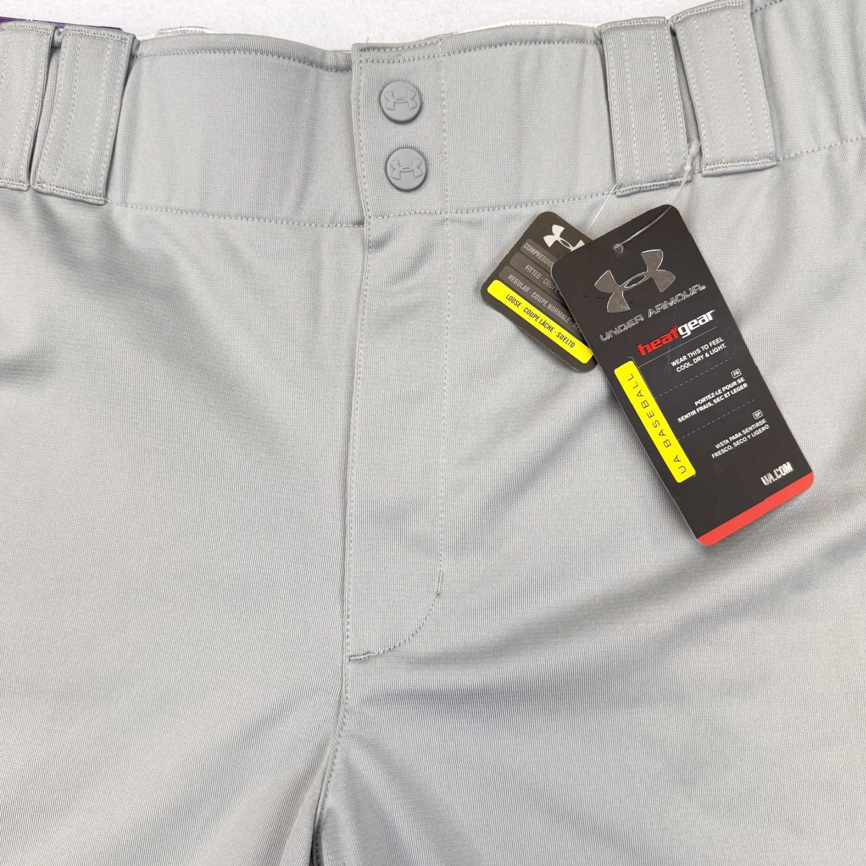 Under Armour Under Armour Pants Mens 2XL Gray HeatGear Baseball Relaxed Fit Stretch Athletic Pants Size US 39 - 7 Thumbnail
