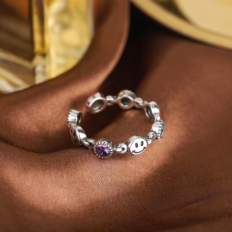 Jewelry Smiling Face Ring Size ONE SIZE - 3 Thumbnail