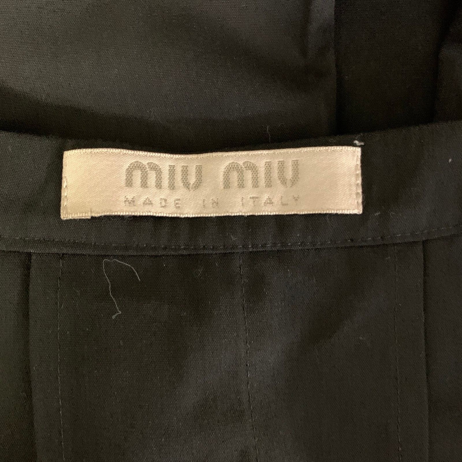 Miu Miu MIU MIU Size 2 Black Polyester Knee-Length Skirt Size 26" / US 2 / IT 38 - 3 Thumbnail