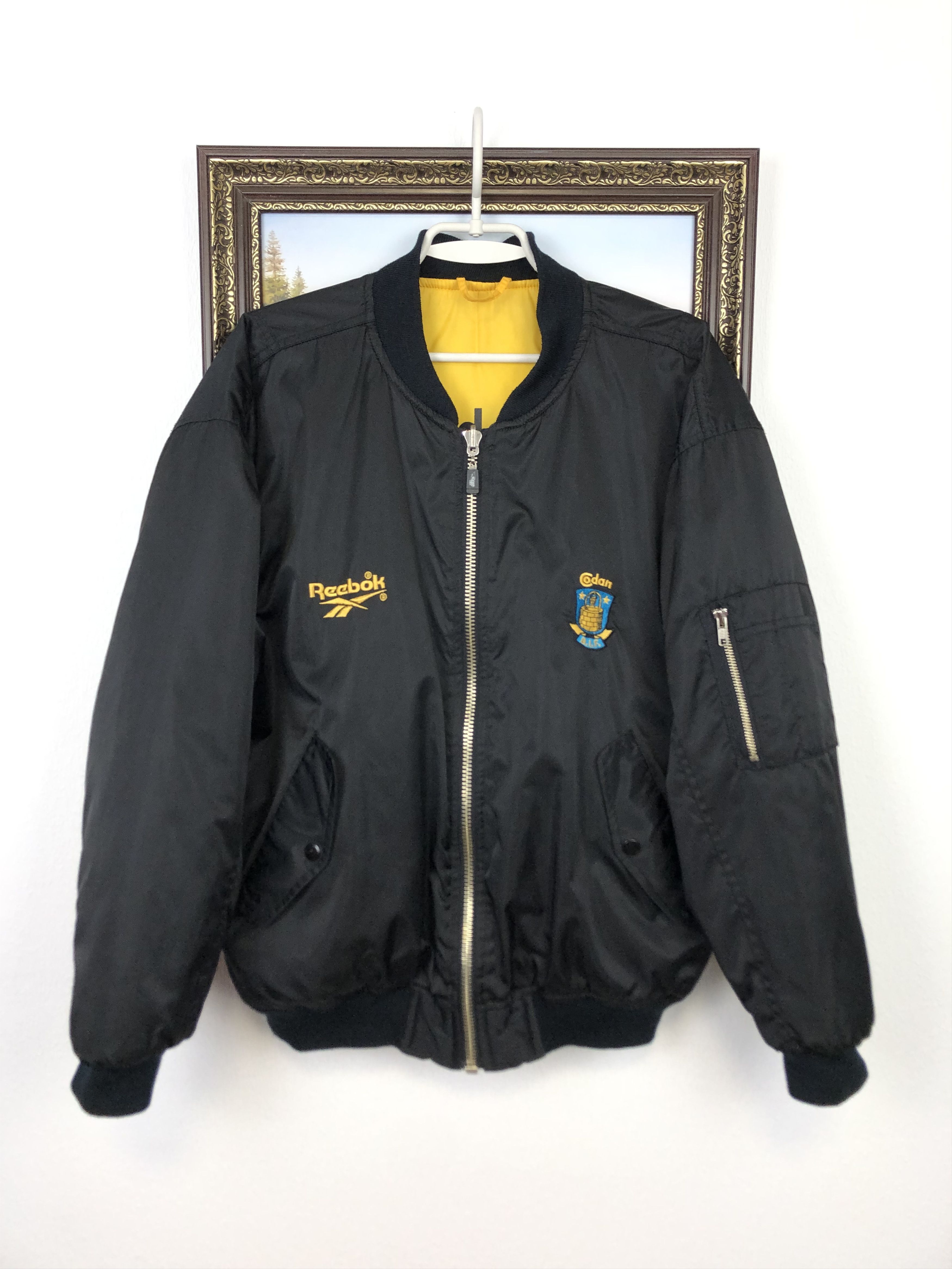 Reebok Vintage Reebok Brondby Football Reversible Jacket Bomber Size US M / EU 48-50 / 2 - 1 Thumbnail
