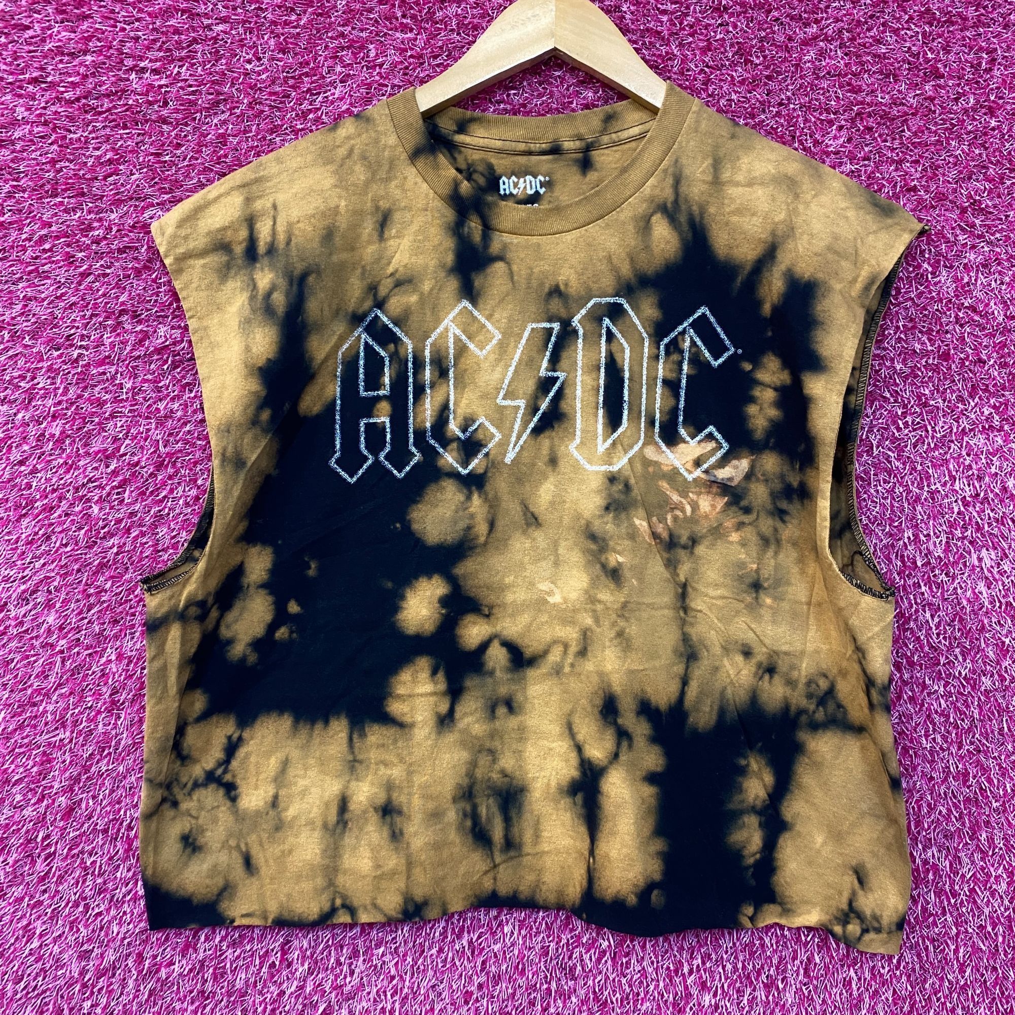AC/DC AC/DC Tie Dye Rock Band Sleeveless Croptop XL Size XL / US 12-14 / IT 48-50 - 1 Thumbnail