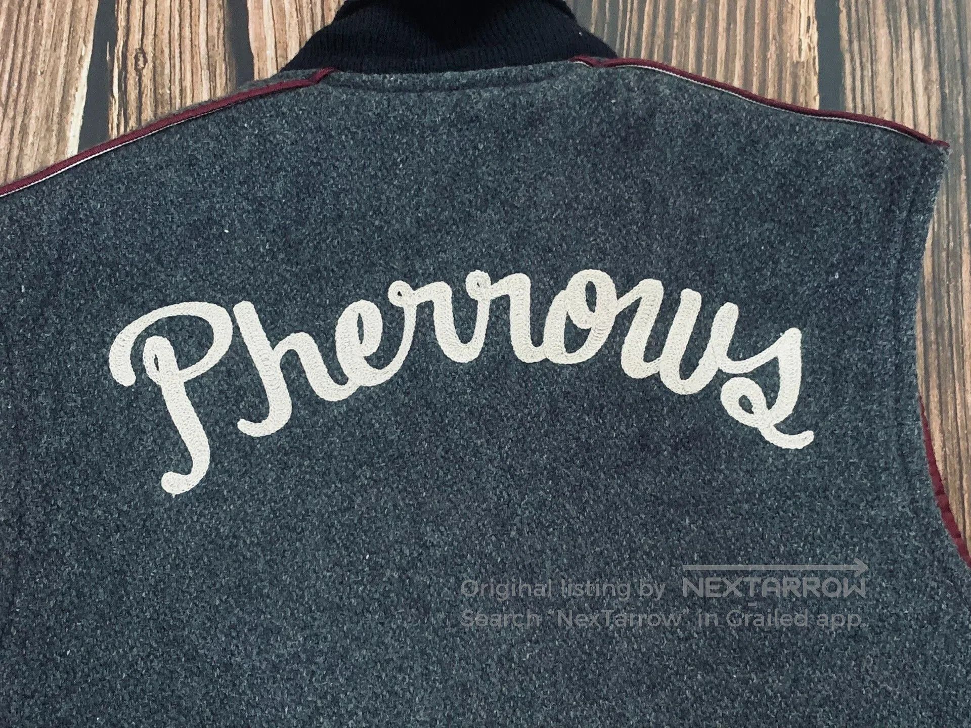 Pherrow's stylish sleeveless wool vest with embroidery. Size US M / EU 48-50 / 2 - 4 Thumbnail
