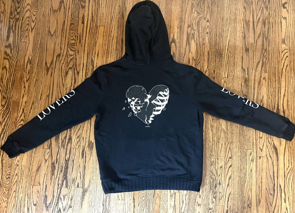 image of Amiri Lovers Hoodie XL in Black, Men's