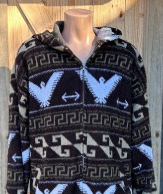 Other Vintage Brown Aztec Firebird Fleece Hooded Zip Jacket~XXL~ Size US XXL / EU 58 / 5 - 2 Thumbnail