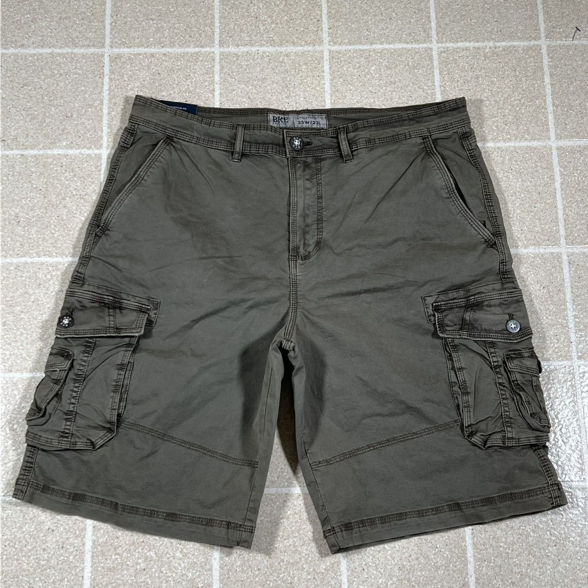 BKE NEW Buckle BKE Cargo Shorts Men 33 Daniel skater Grey Olive Size US 33 - 1 Thumbnail