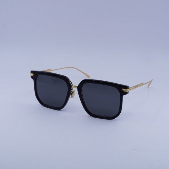 Bottega Veneta Bottega Veneta BV1083SA 001 Sunglasses Black/Gold Square Fra Size ONE SIZE - 4 Thumbnail