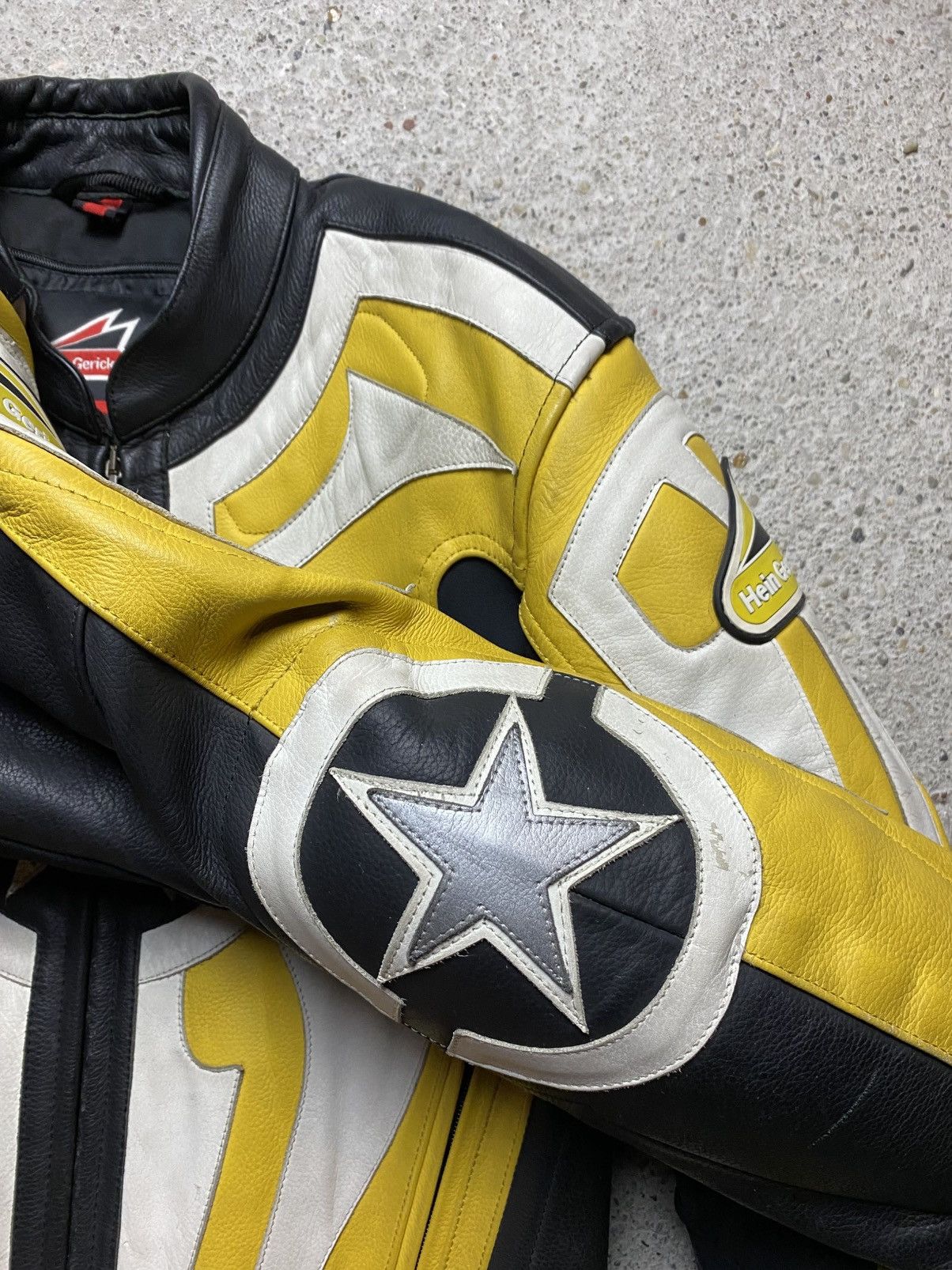 Hein Gericke Hein hericke vintage motorcycle leather jacket y2k yellow Size US M / EU 48-50 / 2 - 9 Thumbnail