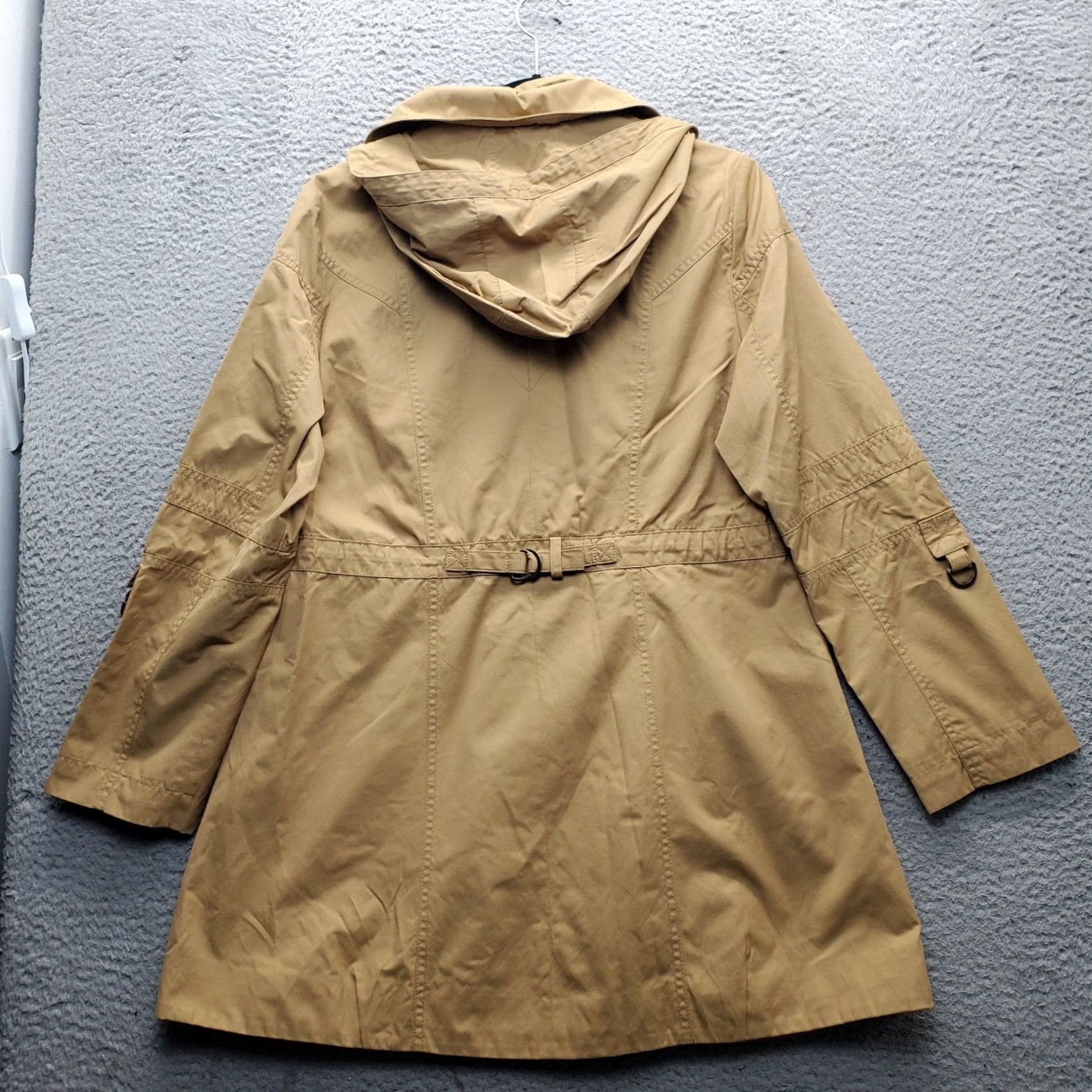 Coldwater Creek Coldwater Creek Womens Raincoat Coat S Brown Lined Removable Hood Full Zip Hooded Breathable Pockets Zip Size S / US 4 / IT 40 - 2 Thumbnail