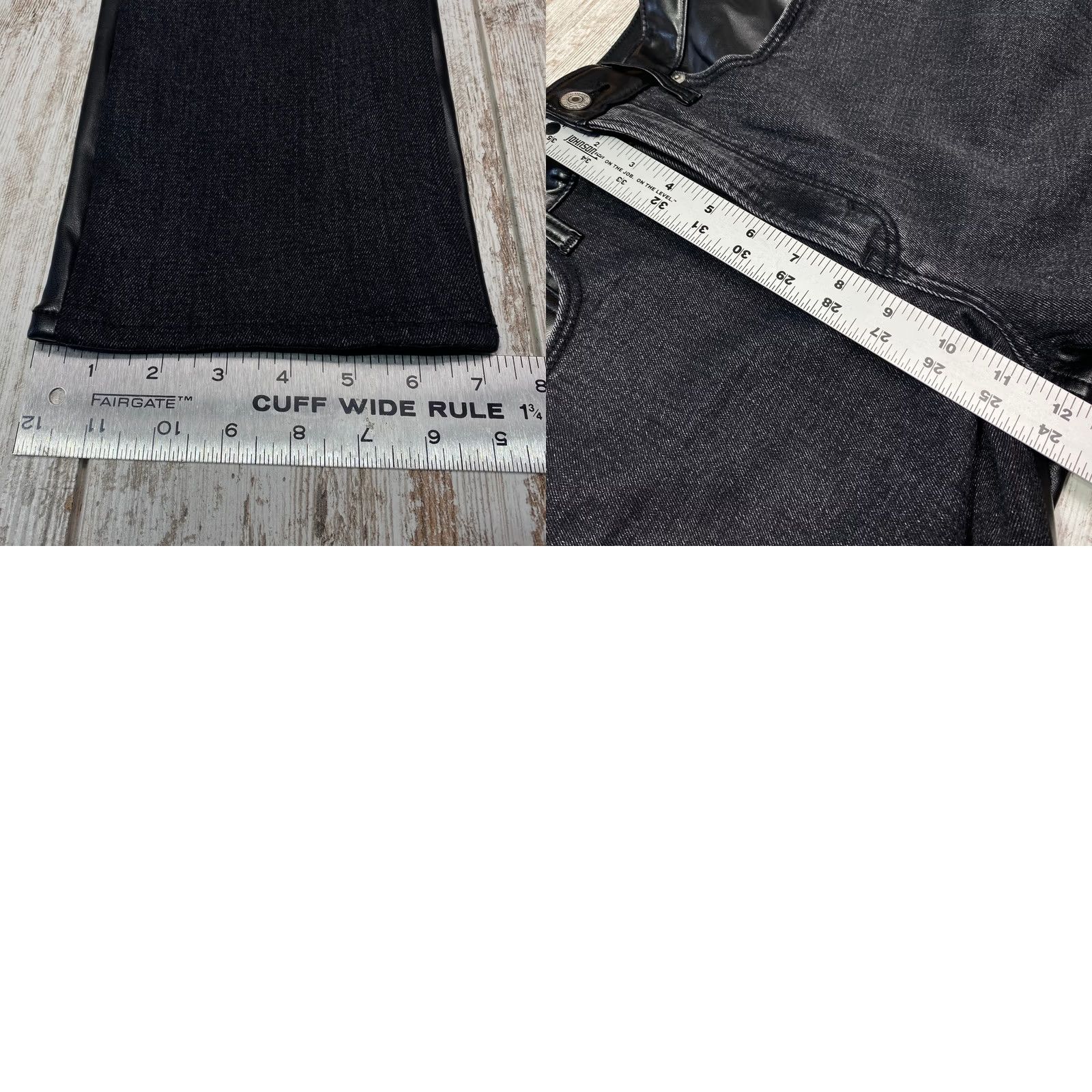 Abercrombie & Fitch Abercrombie & Fitch Mixed Fabric Ultra High Rise Ankle Straight Jean Black 26/2 Size 26" / US 2 / IT 38 - 10 Thumbnail