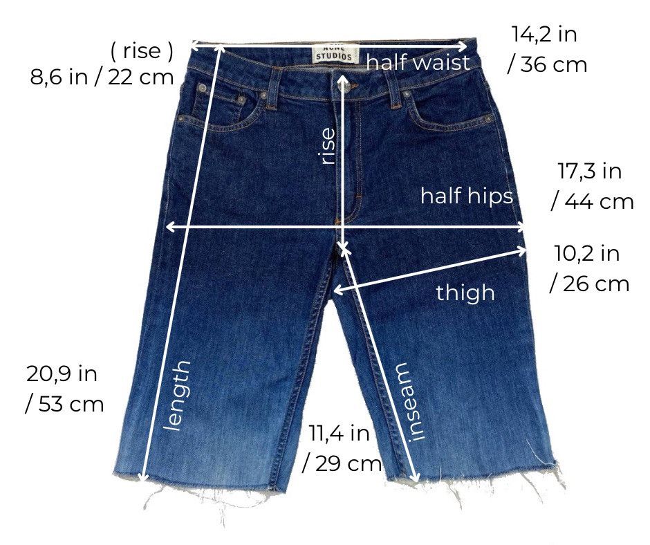 Acne Studios ACNE STUDIOS WOMEN SHORTS FLEX DEGRADE RAW LOW RISE 28/32 Size 28" / US 6 / IT 42 - 2 Thumbnail