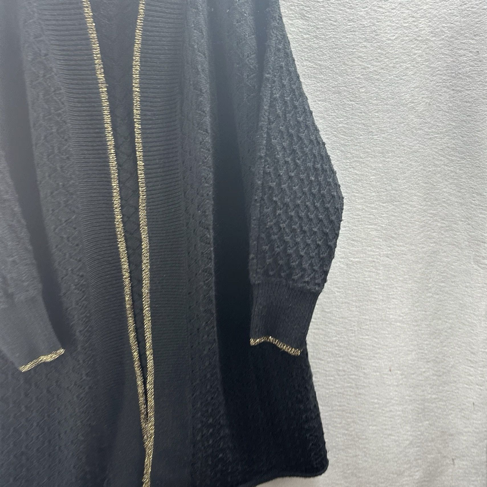 Vintage ROLLER RABBIT Cardigan Sweater Womens L Black Knit Cardigan Bohemian Classic 90s Style Designer Women's Large Black Cardigan Sweater Womens L Size L / US 10 / IT 46 - 3 Thumbnail