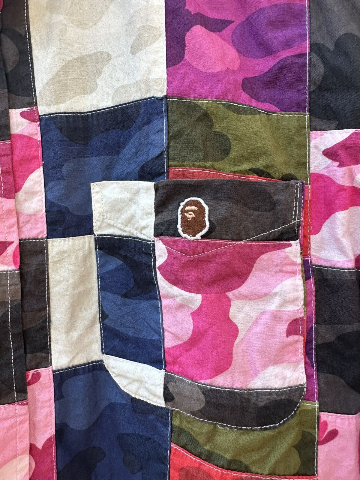 Bape Color Camo Patchwork Button Up Shirt Size US M / EU 48-50 / 2 - 3 Thumbnail