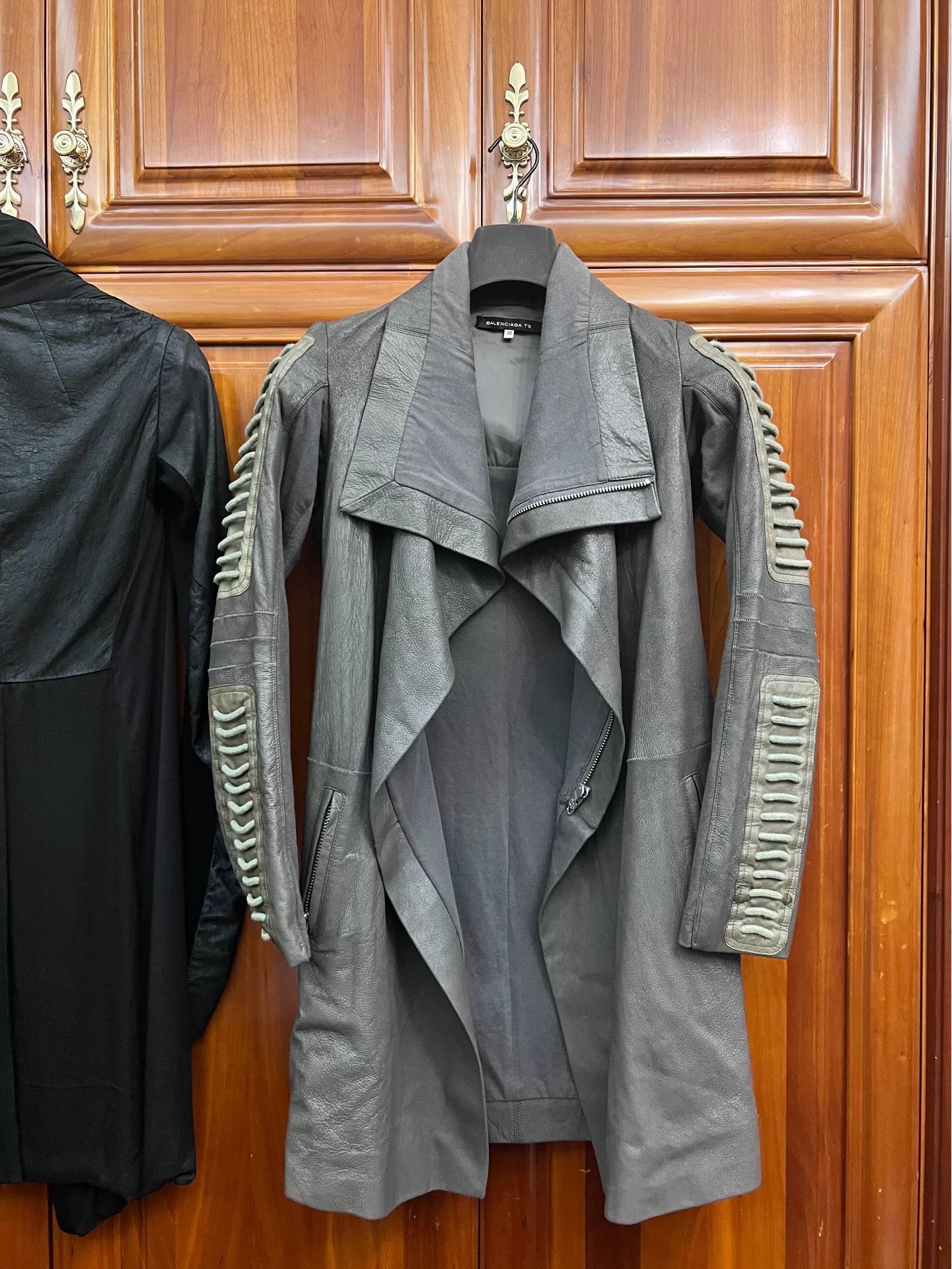 Rick Owens Rick Owens Balenciaga Gothic Leather Coat Size S / US 4 / IT 40 - 1 Thumbnail
