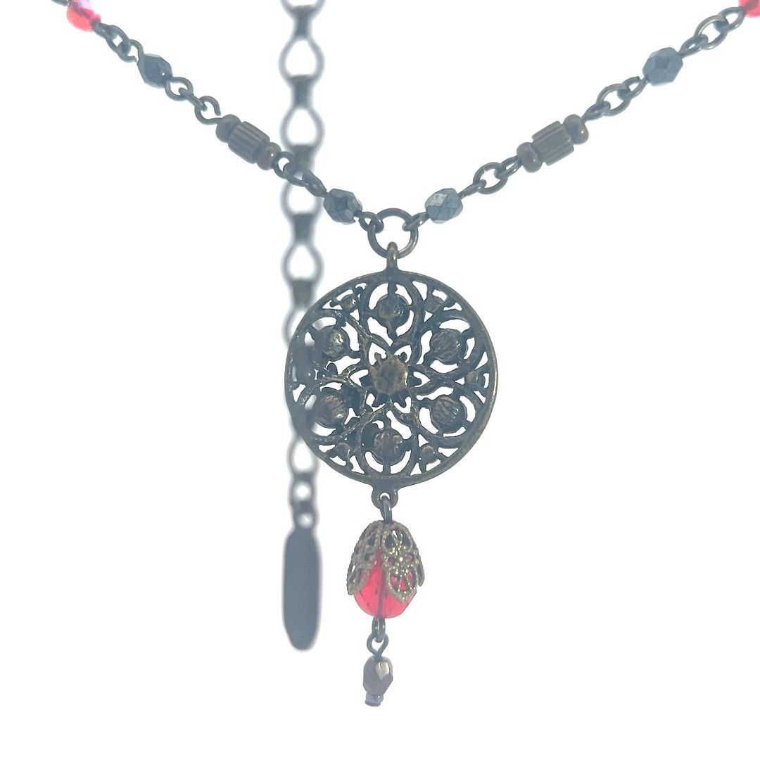 & Other Stories Ben - Amun Vintage Red Crystal Pendant Antique Necklace Size ONE SIZE - 10 Thumbnail