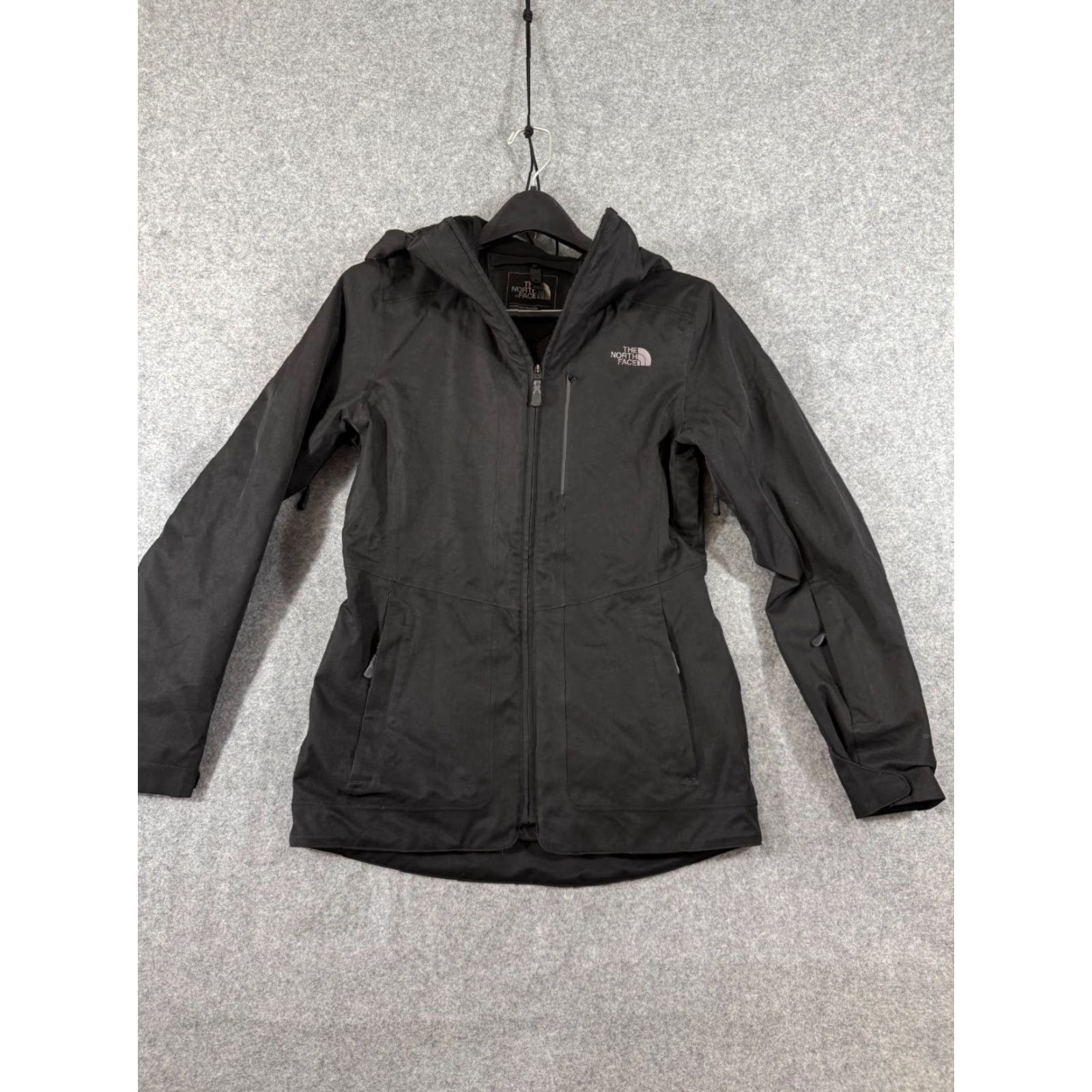 The North Face The North Face Hooded Jacket Womens S Black Full Zip Long Sleeve Logo Pockets Size S / US 4 / IT 40 - 3 Thumbnail