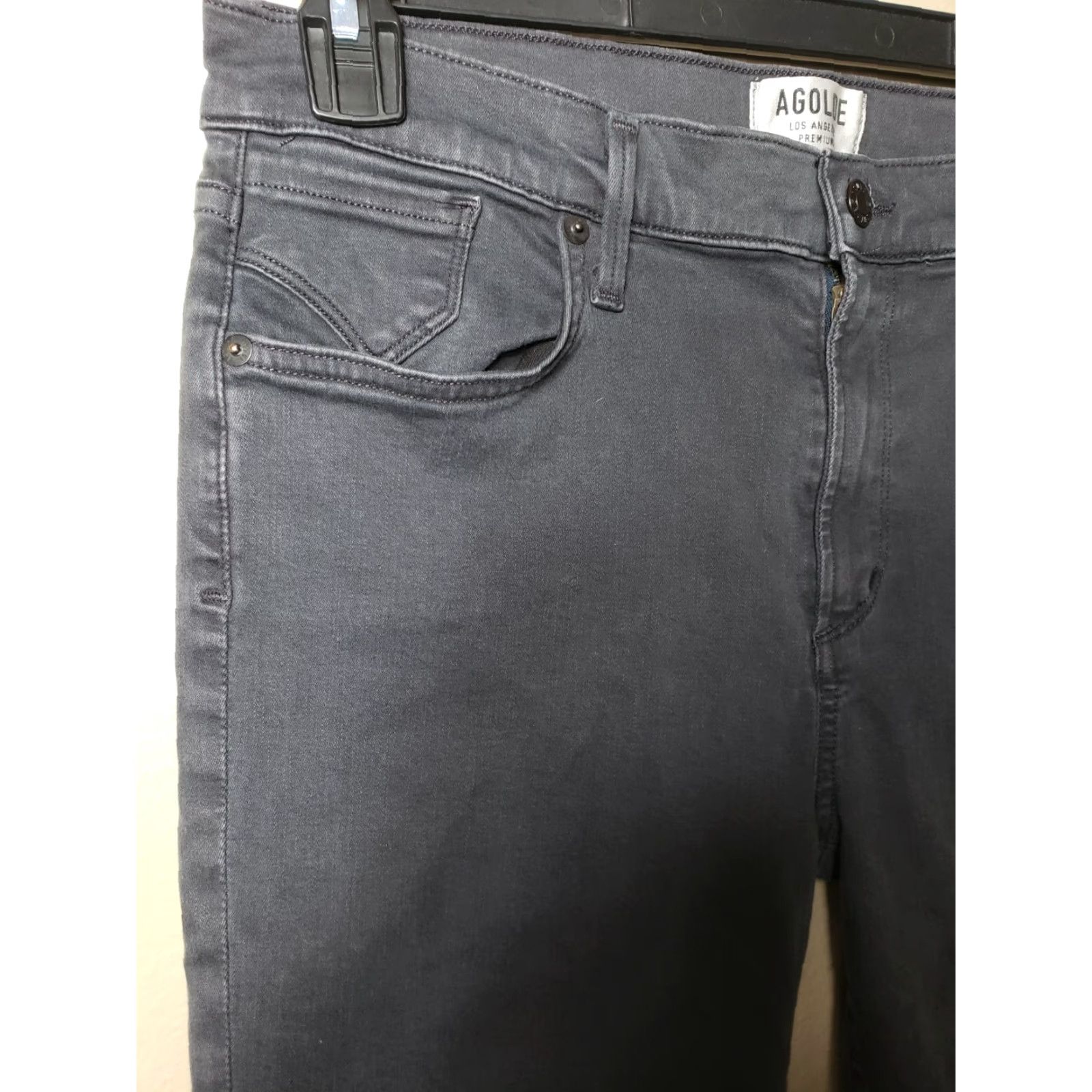 Agolde AGOLDE Sophie High Rise Skinny Jeans A003B-2085 Size 32 Black Cotton Blend Zipper Stretch Women Jeans Size 24" / US 00 / IT 34 - 2 Thumbnail