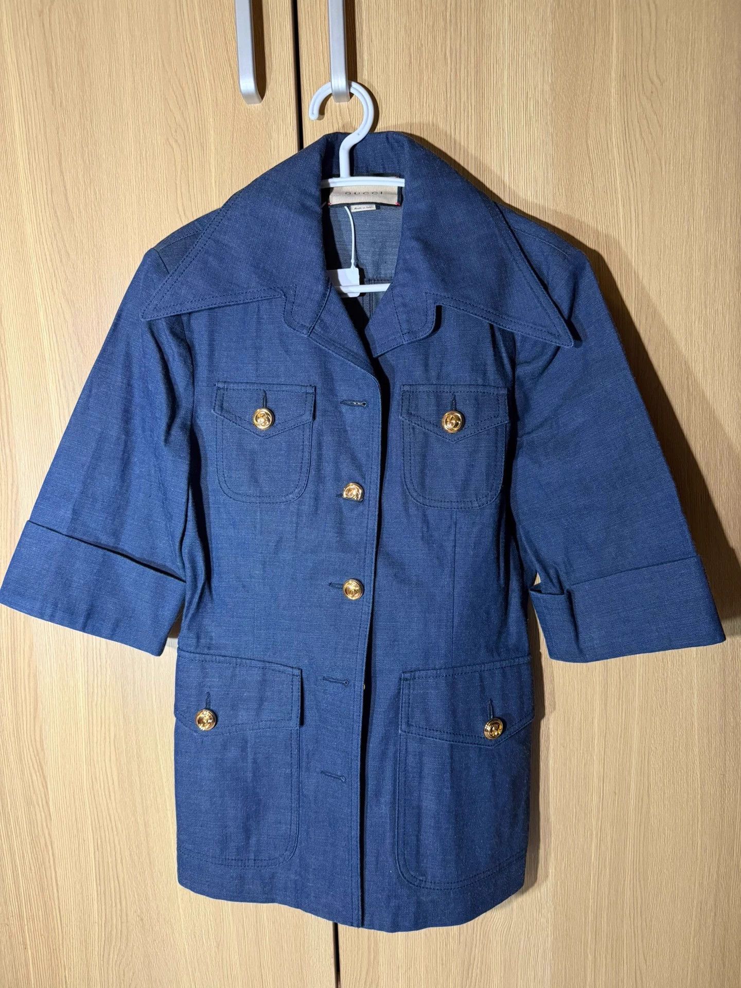 Gucci Gucci Slim Fit 3/4 Sleeve Denim Jacket 42 Size M / US 6-8 / IT 42-44 - 1 Thumbnail