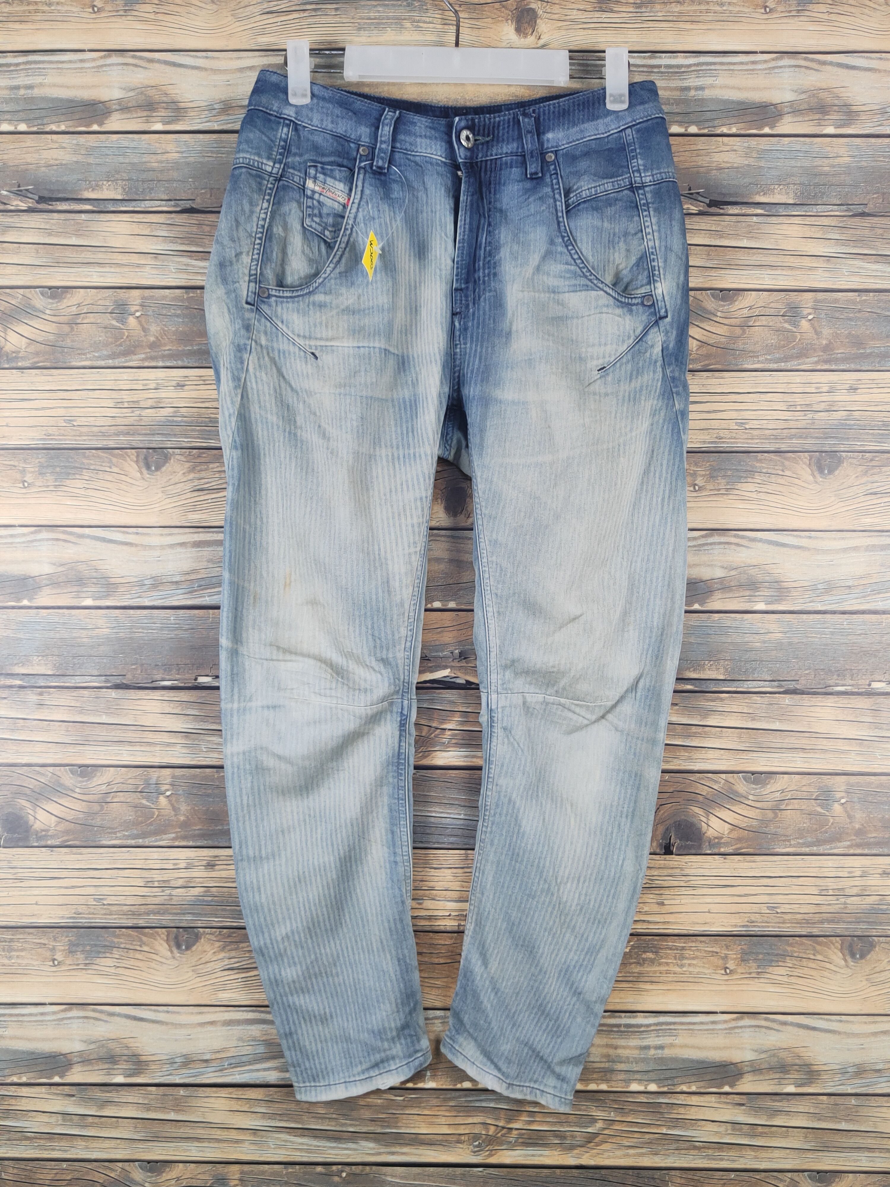 Diesel Diesel Dark Blue Faded Distressed denim Soft Jeans #W2003 Size US 27 - 1 Thumbnail