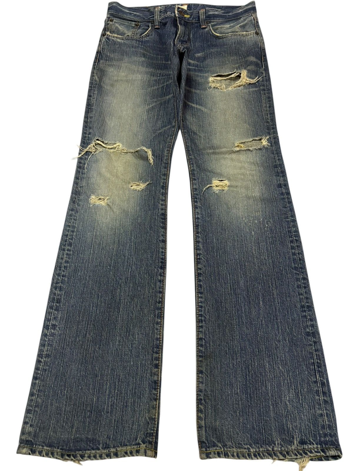 Edwin Vtg Edwin Japan 511 Grunge Distressed Jeans Size US 32 / EU 48 - 1 Thumbnail