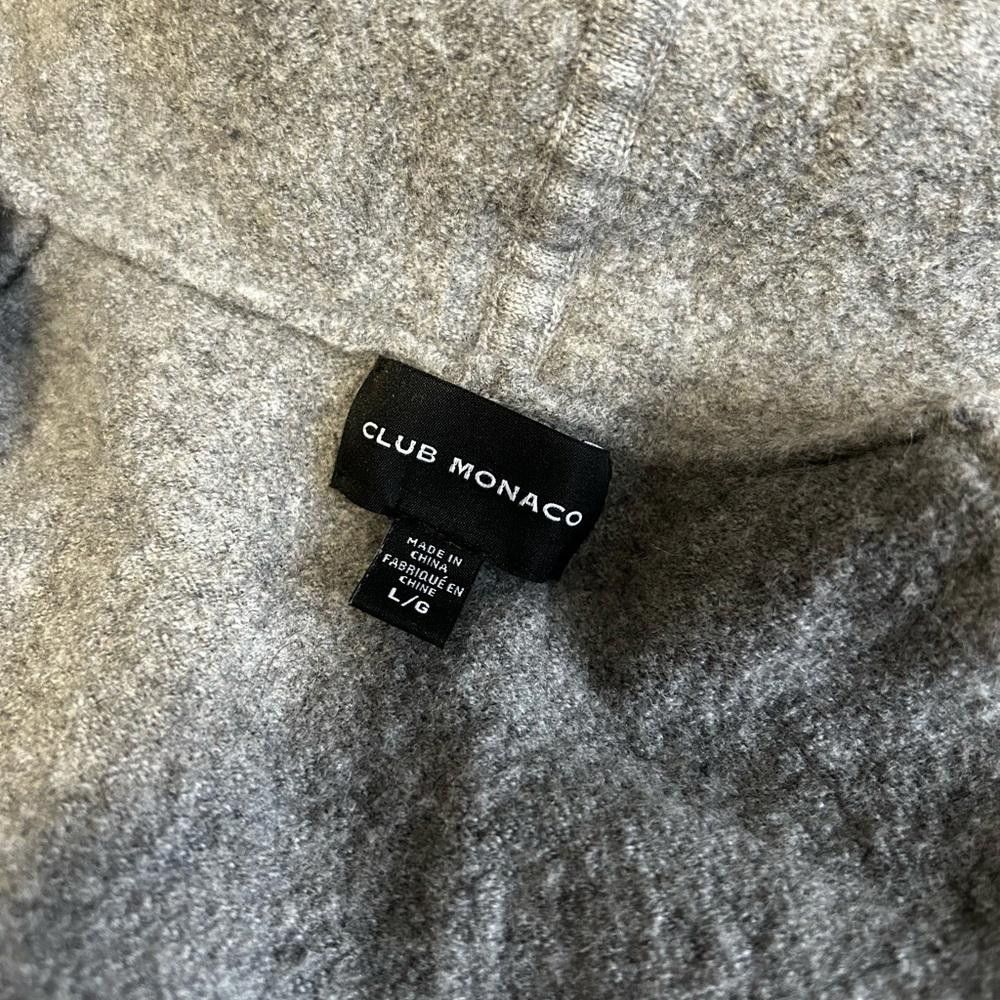 Club Monaco Club Monaco Grey Zip-Up Hoodie Sweater Size L / US 10 / IT 46 - 4 Thumbnail