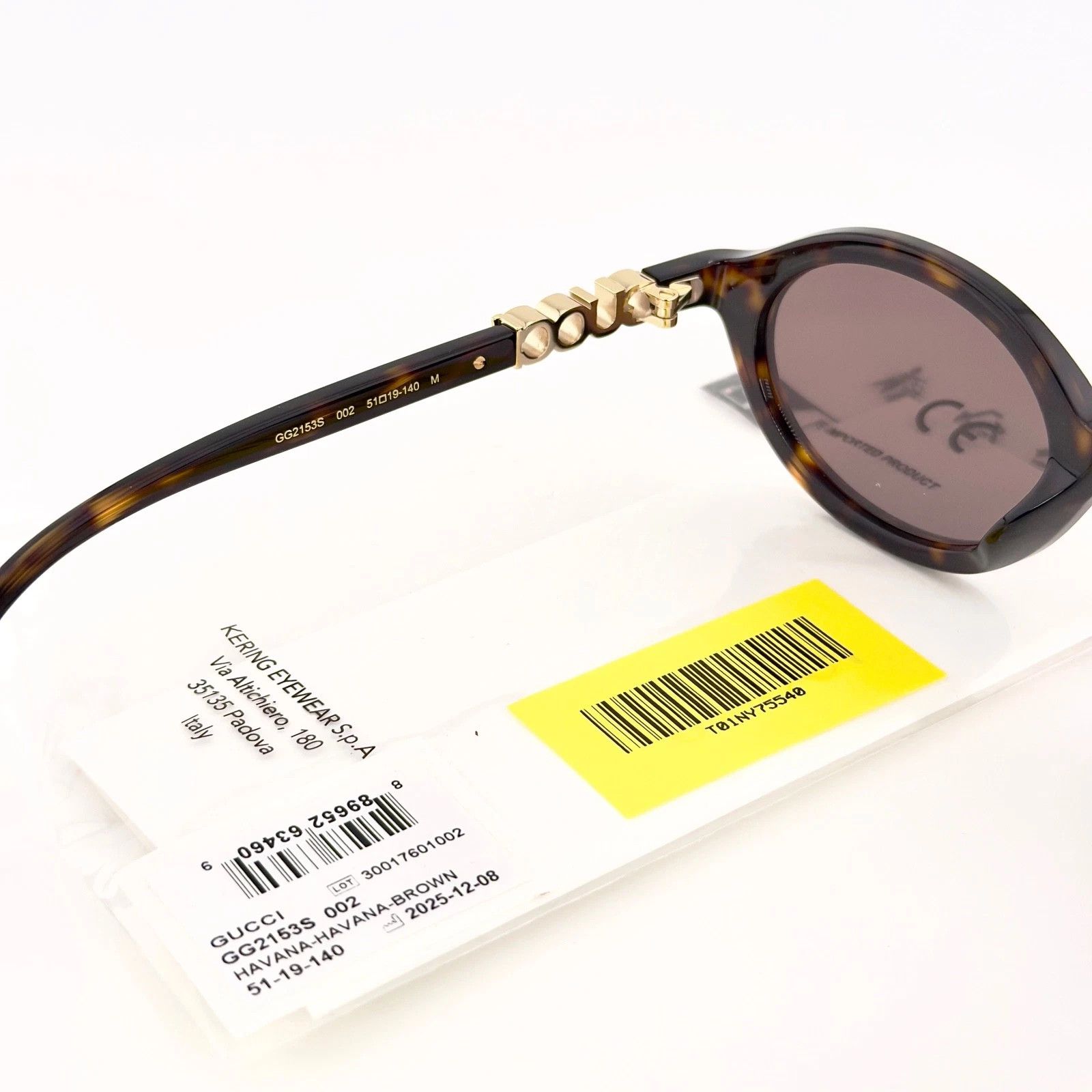 Gucci GUCCI 2153 Gg2153S Brown Oval Narrow Logo Sunglasses 002 Size ONE SIZE - 8 Thumbnail