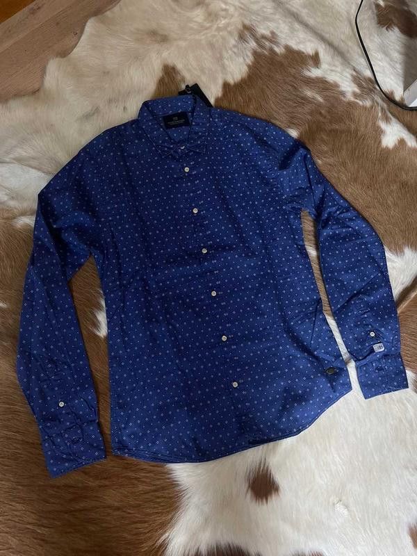 Scotch & Soda blue button-down monogram shirt scotch&soda Size US M / EU 48-50 / 2 - 1 Thumbnail