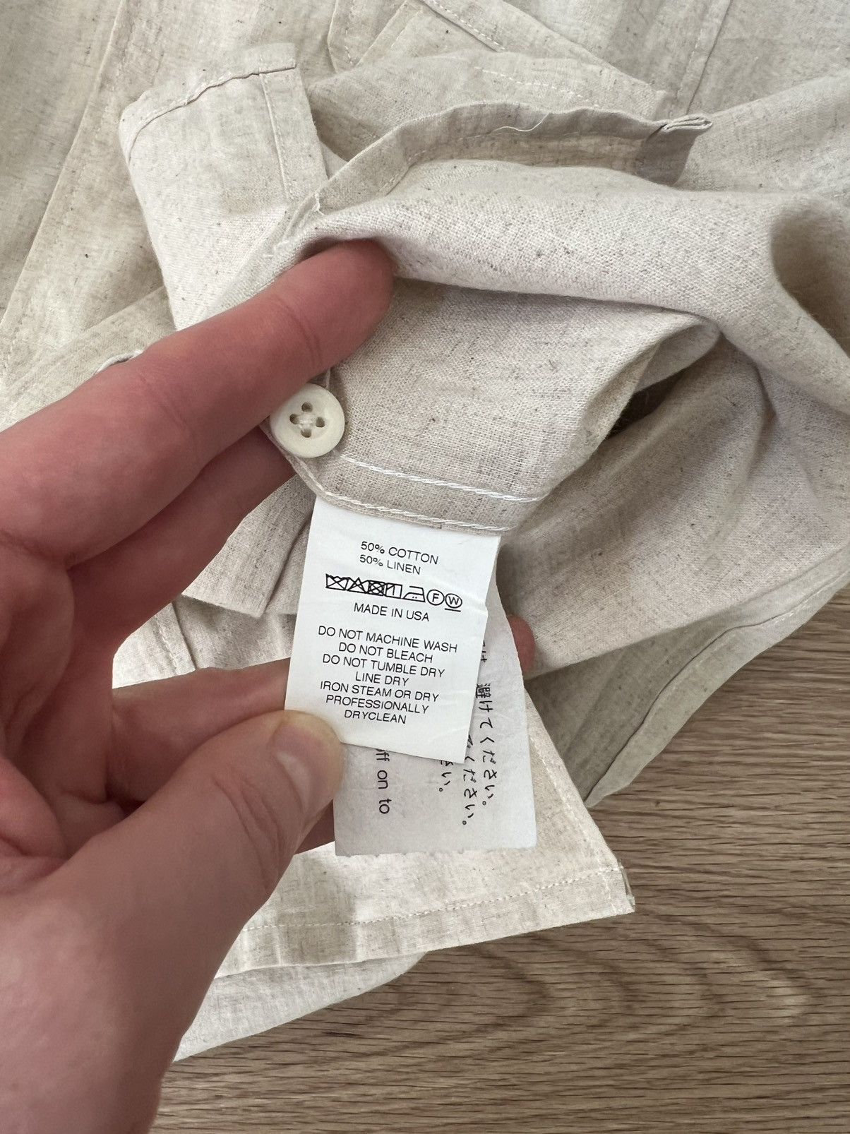 Engineered Garments Engineered Garments Camp Shirt Natural CL Sheeting XS Small Size US S / EU 44-46 / 1 - 6 Thumbnail