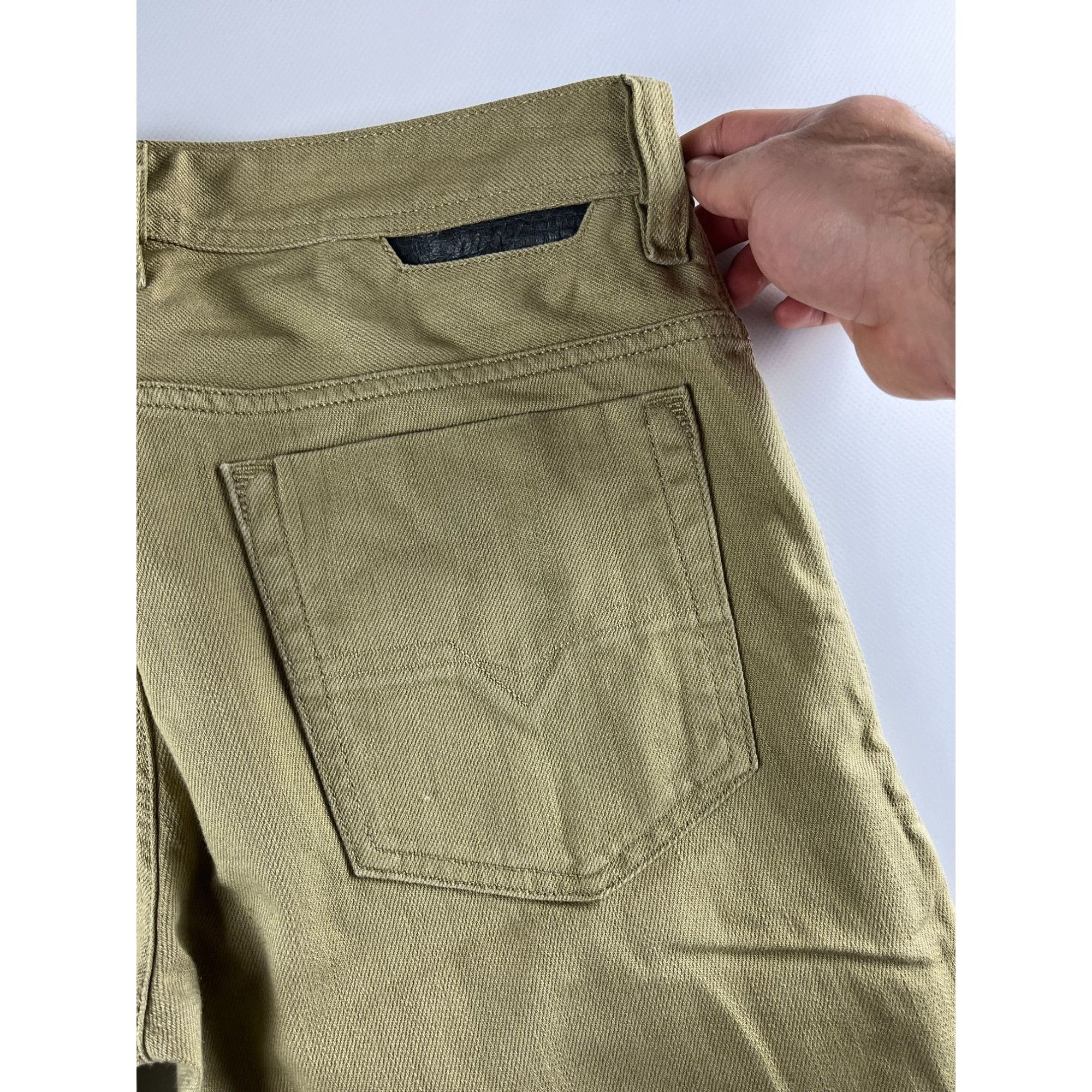 Diesel × Vintage Diesel Mens Semado Beige Cotton Straight Fit Jeans Size US 34 / EU 50 - 7 Thumbnail