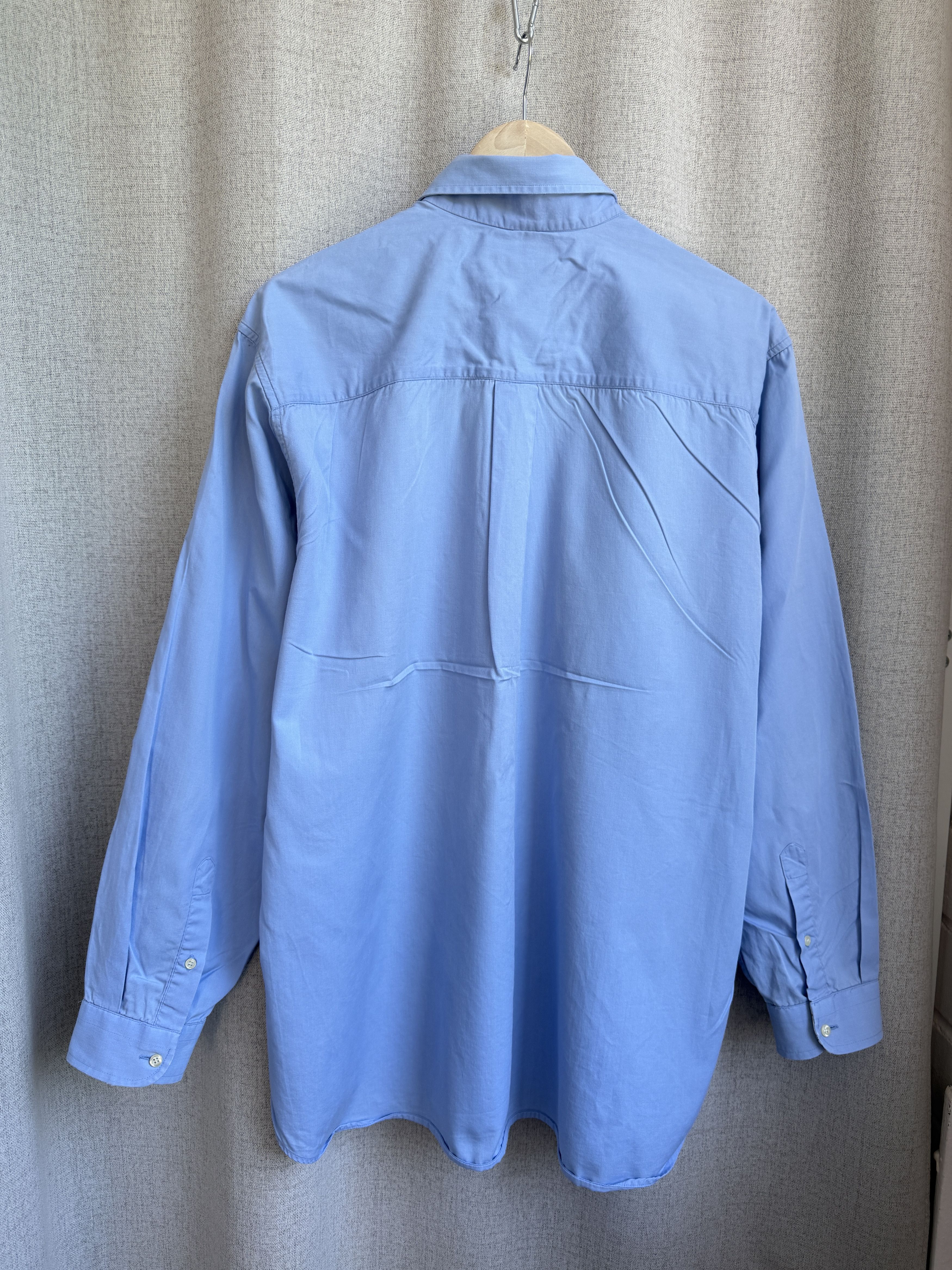 Burberry Vintage Burberry Nova Check Blue Plain Button Up Shirt Size US L / EU 52-54 / 3 - 4 Thumbnail