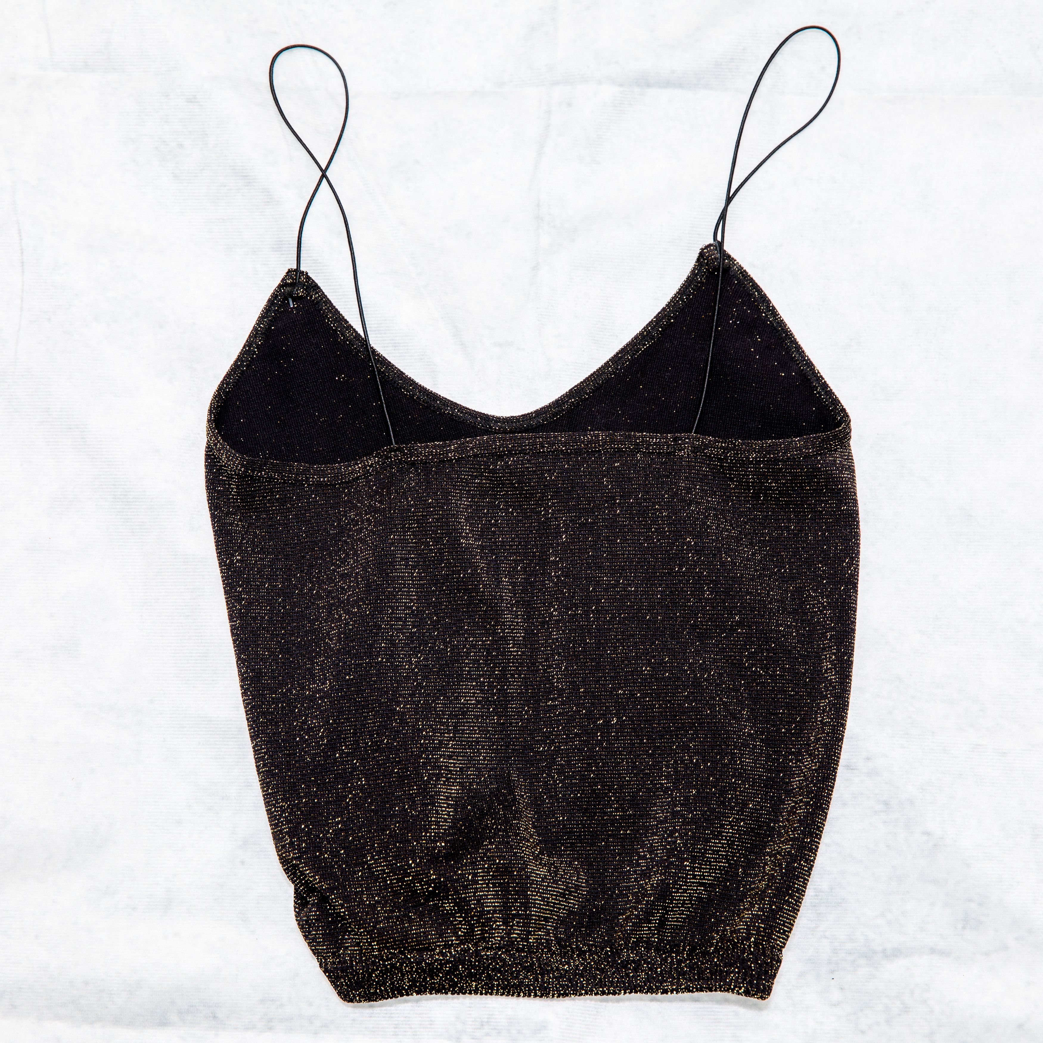 Free People Intimately Free People Tank Top XS/S Black Gold Sparkle Size XS / US 0-2 / IT 36-38 - 7 Thumbnail