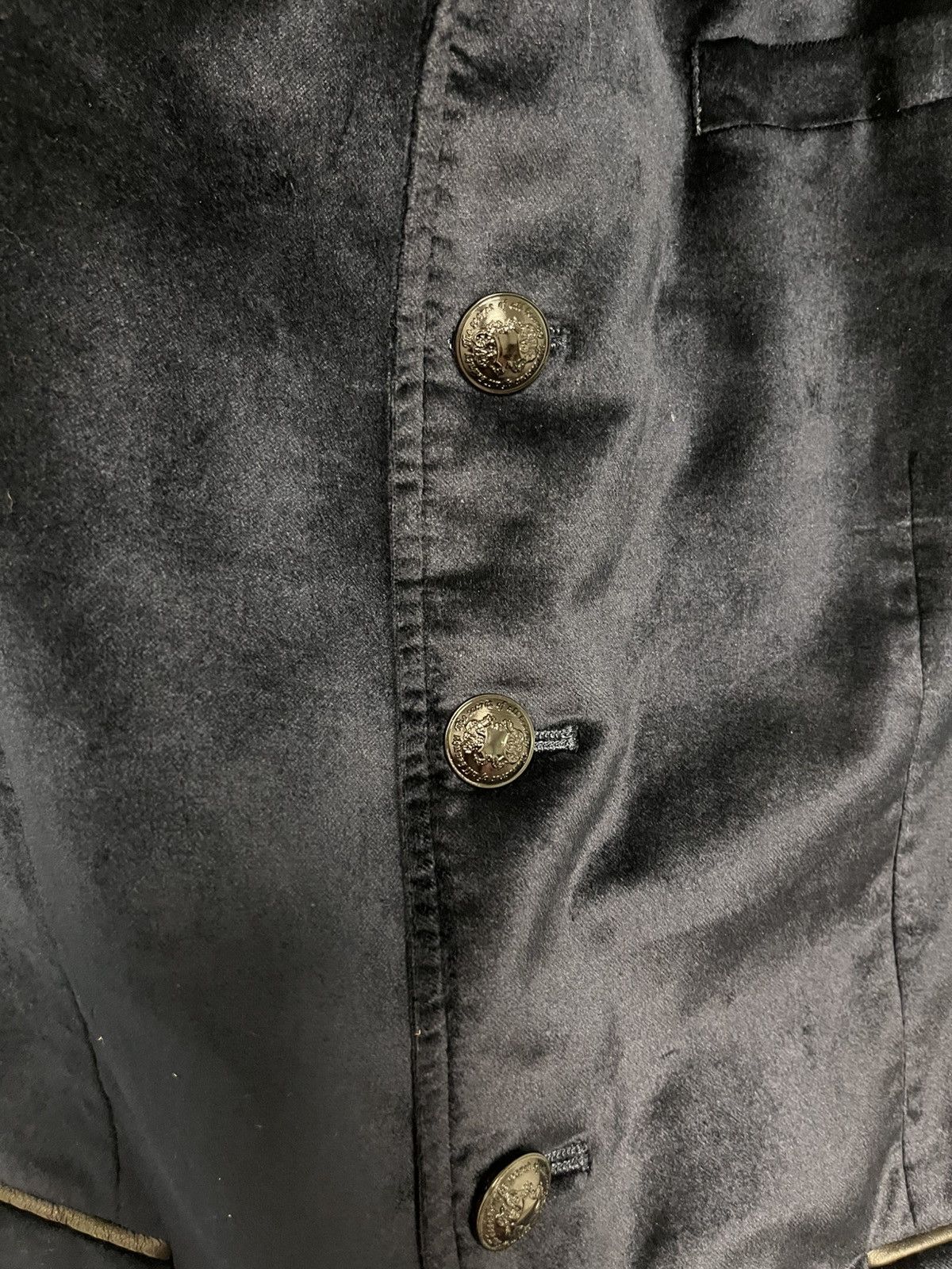 John Varvatos Velvet Dinner Jacket With Leather Trim. Medium Size US M / EU 48-50 / 2 - 10 Thumbnail