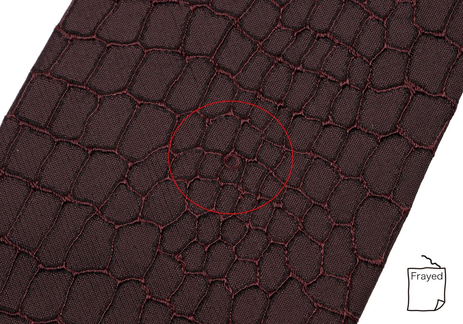 Jean Paul Gaultier Crocodile Pattern Woven Tie in Burdy Size ONE SIZE - 3 Thumbnail