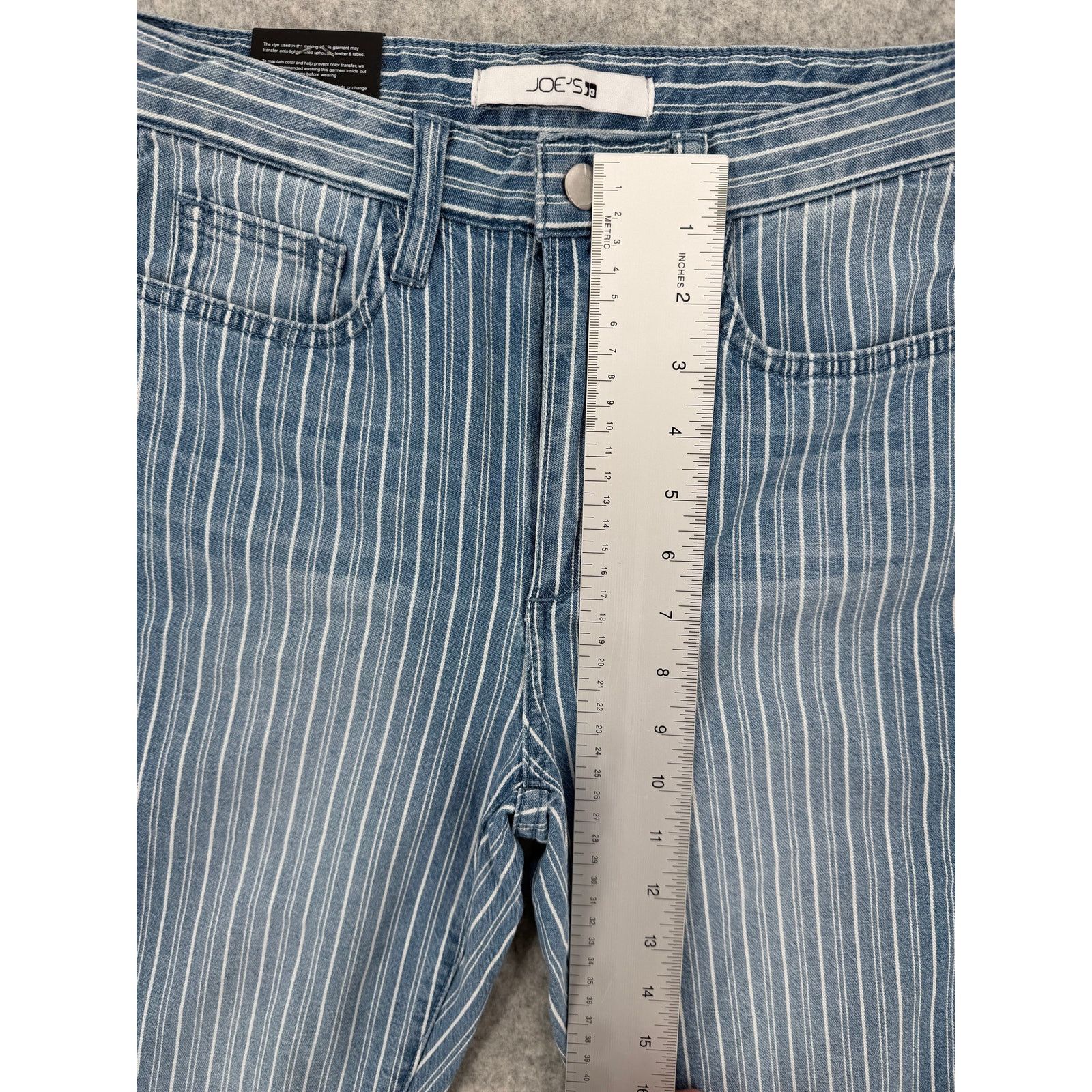 Joe's NWT Joe's Blake Stripe High-Rise Skinny Ankle Blue Jeans Size 27" / US 4 / IT 40 - 10 Thumbnail