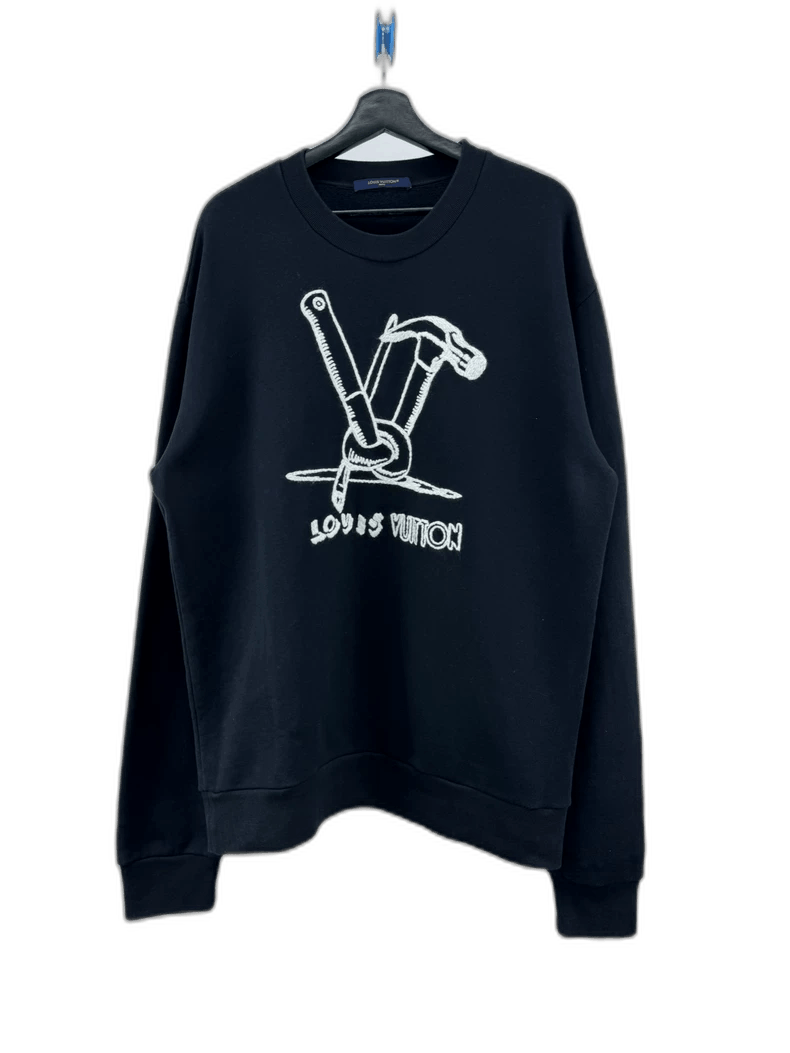 Louis Vuitton Louis Vuitton Black Embroidered Hoodie -2505 Size US L / EU 52-54 / 3 - 1 Thumbnail