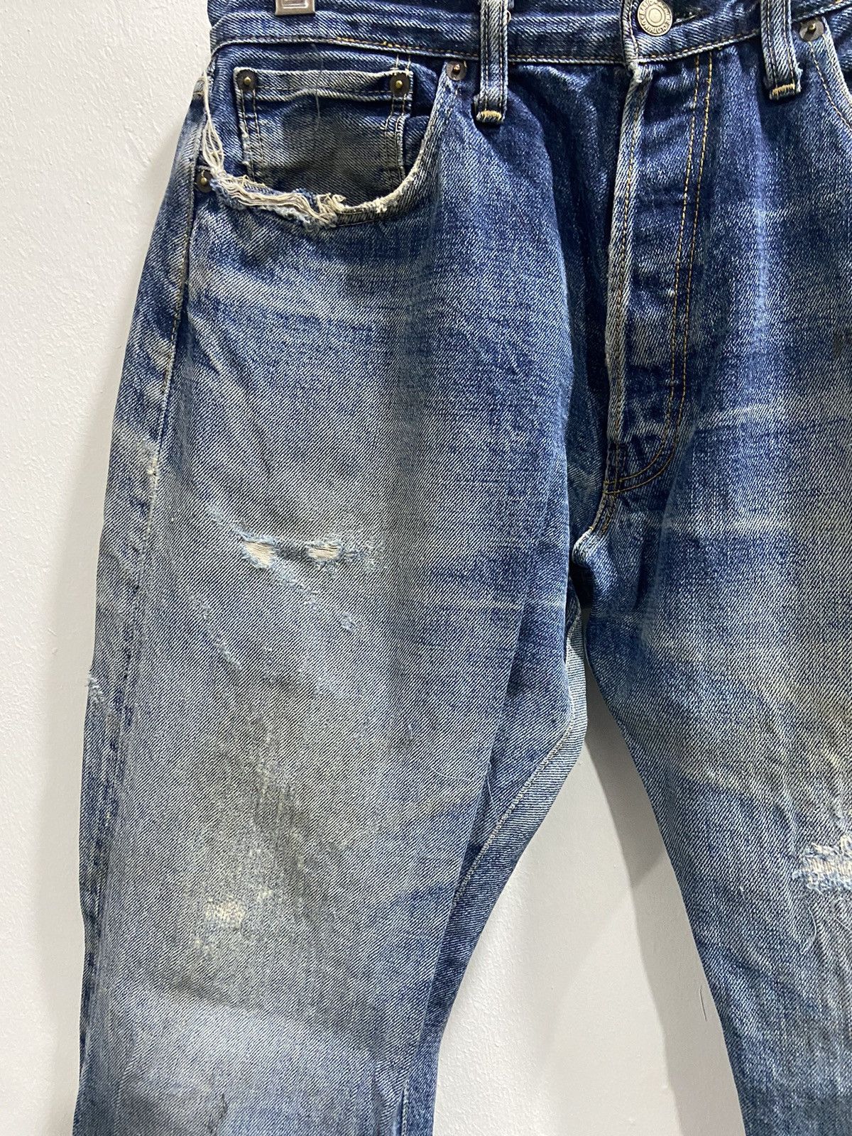 Denime × Japanese Brand Denime distressed selvedge Japan jeans Size US 31 - 3 Thumbnail