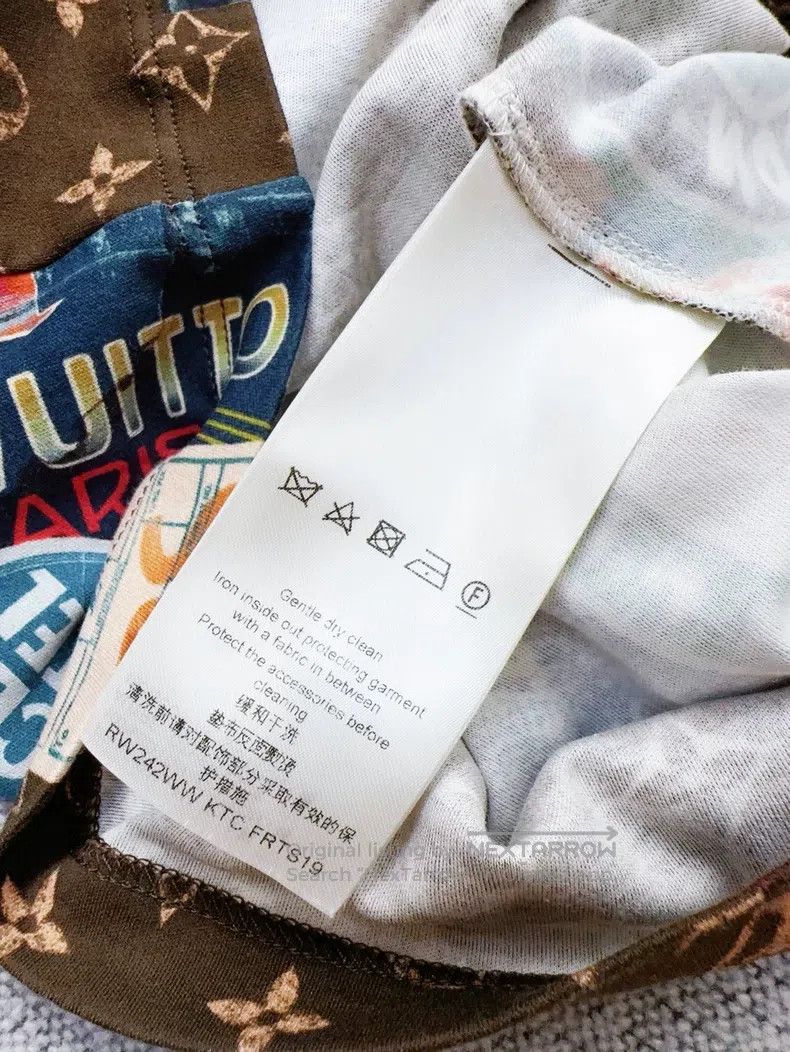 Louis Vuitton Louis Vuitton 24 brown logo full print cotton crewneck sho Size S / US 4 / IT 40 - 4 Thumbnail