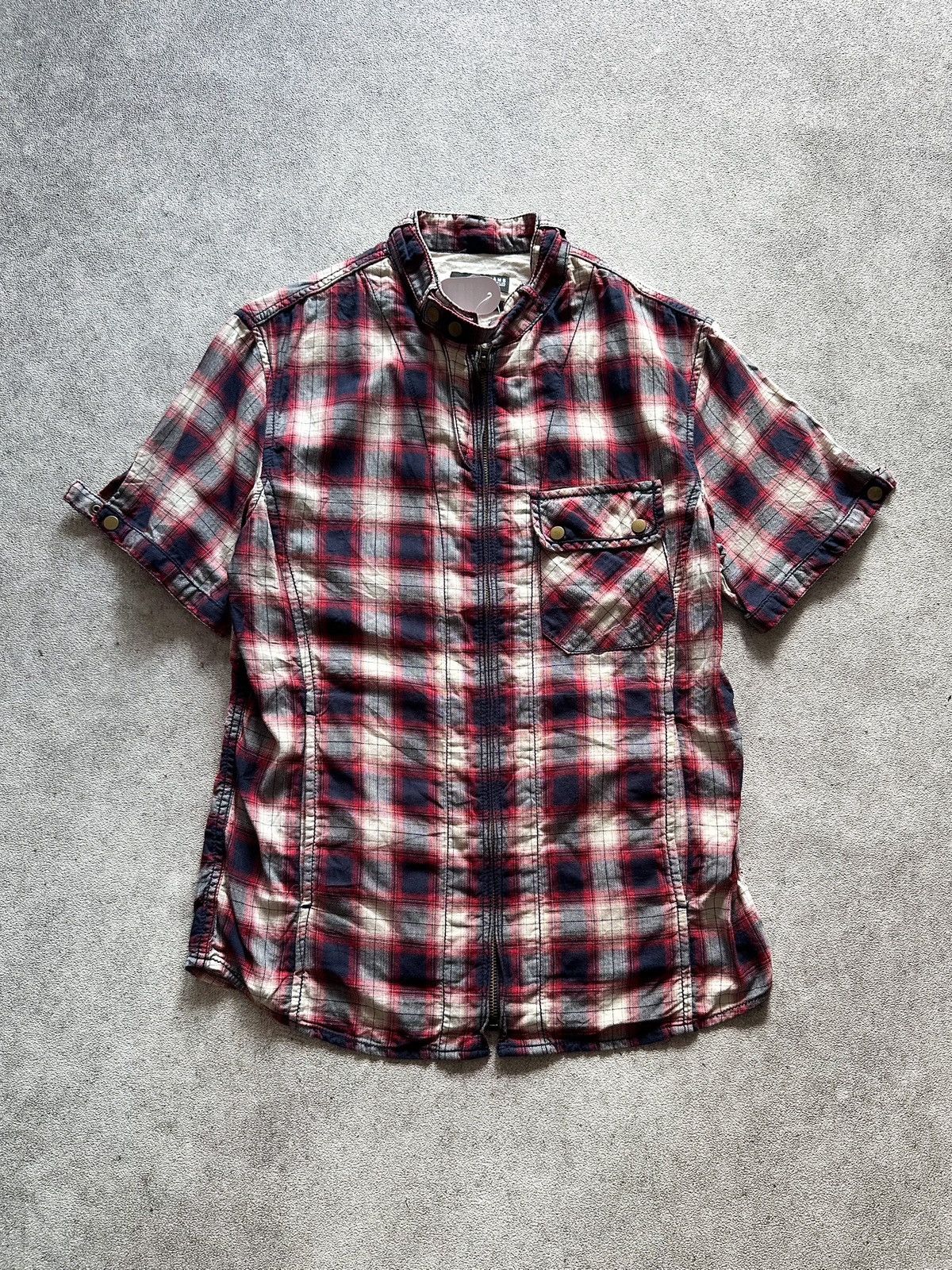Beams Plus Japanese Beams Zip Up Plaid Punk Shirt Size US S / EU 44-46 / 1 - 1 Thumbnail