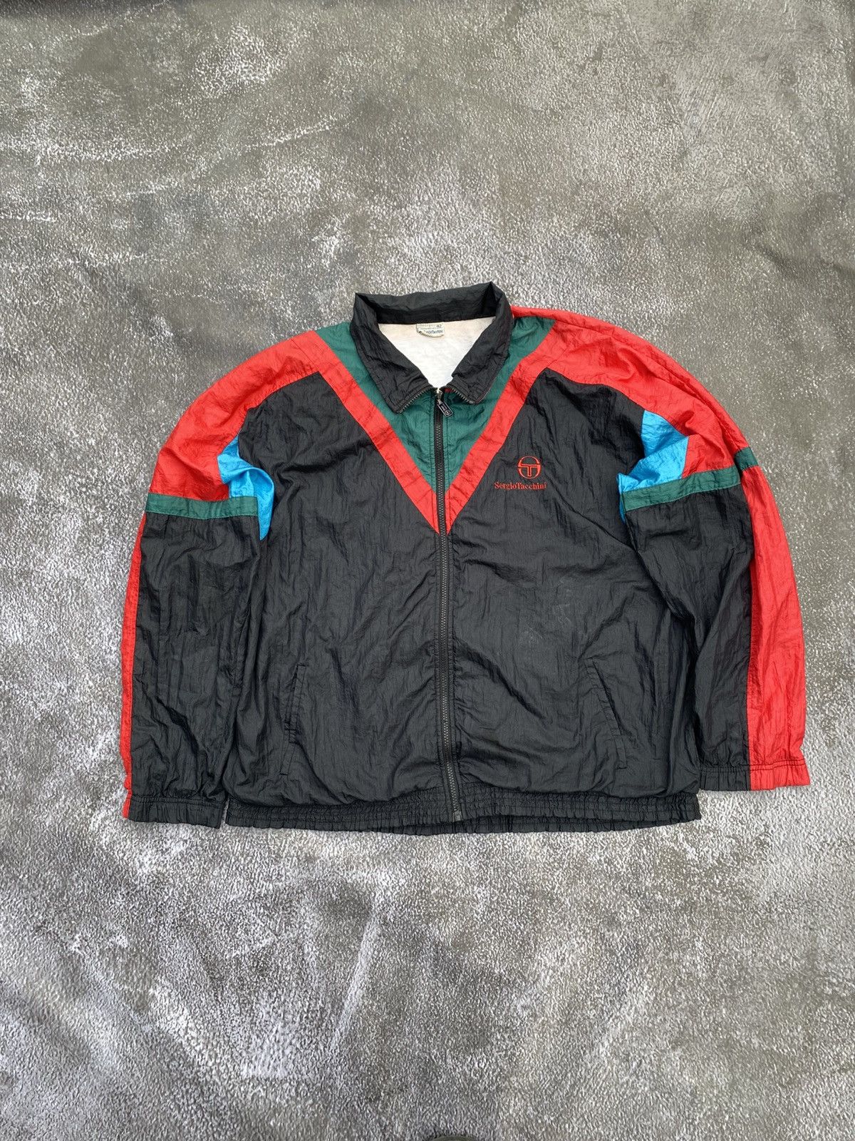 Sergio Tacchini Sergio tacchini windbreaker vintage colours Size US L / EU 52-54 / 3 - 1 Thumbnail