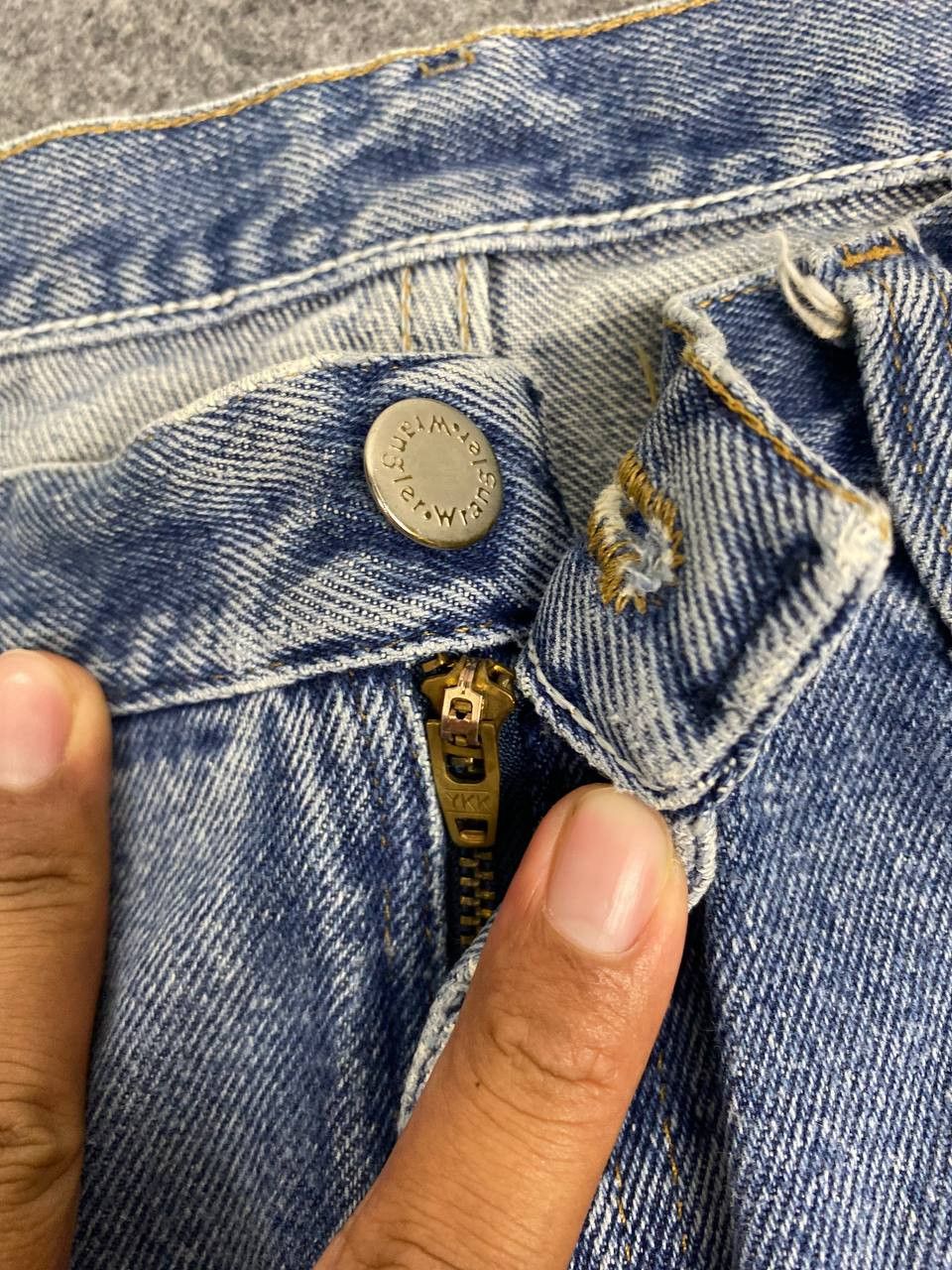 Wrangler vintage wrangler relaxed fit distressed denim Size US 38 / EU 54 - 12 Thumbnail