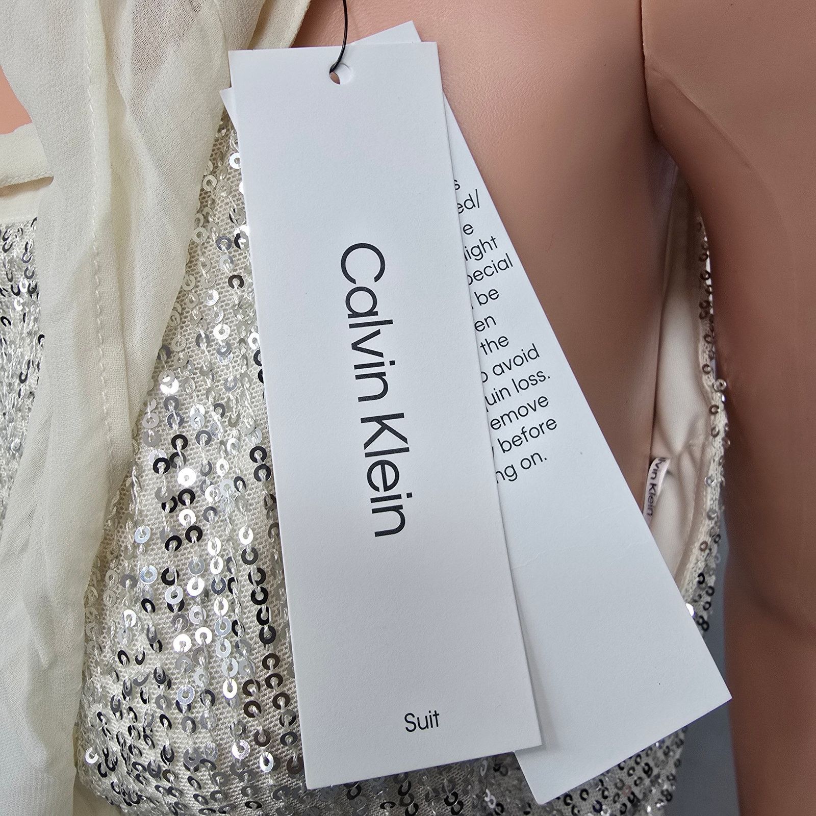 Calvin Klein NWT Calvin Klein Sequin Top Blouse Sleeveless Tie Front M Size M / US 6-8 / IT 42-44 - 12 Thumbnail