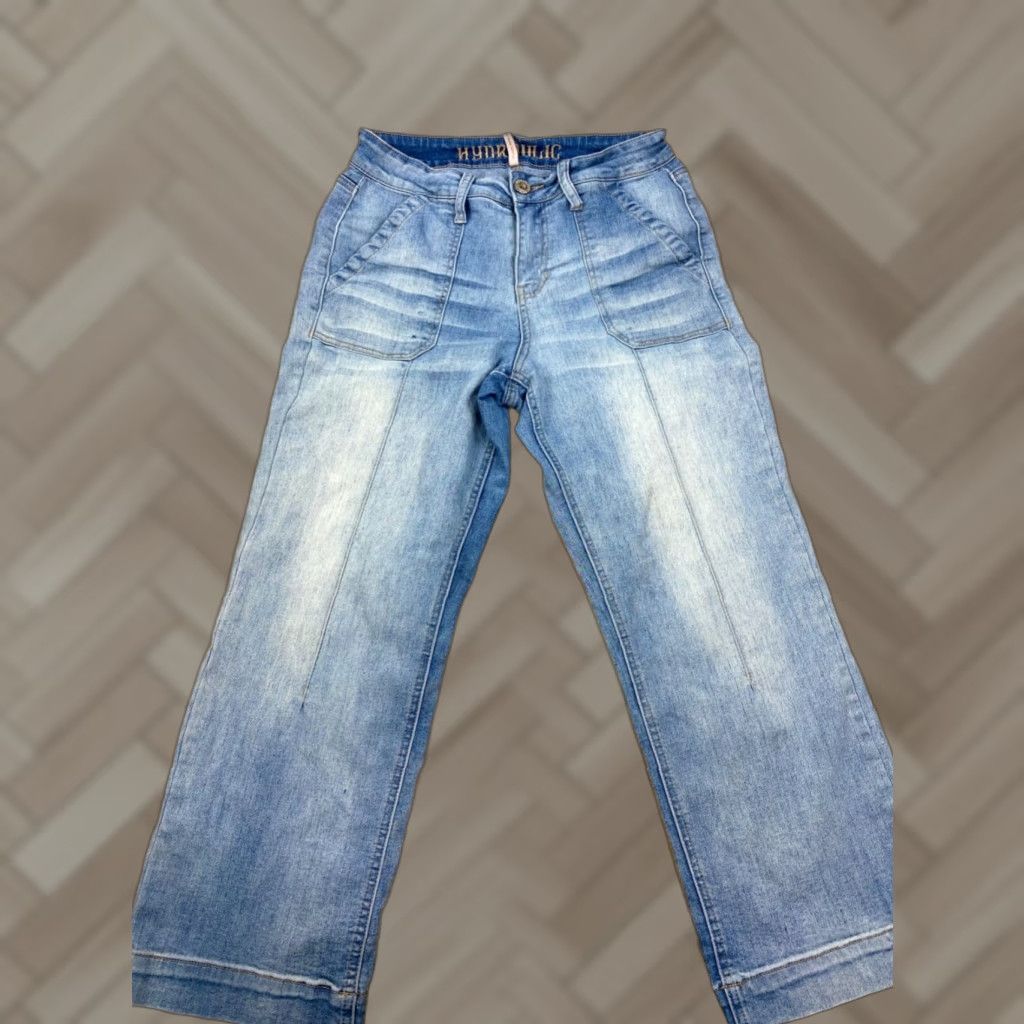 Vintage VINTAGE HYDRAULIC Womens Murray Wide Leg Jeans 3/4 Blue Size 8 Casual #5303 Size 30" / US 8 / IT 44 - 1 Thumbnail