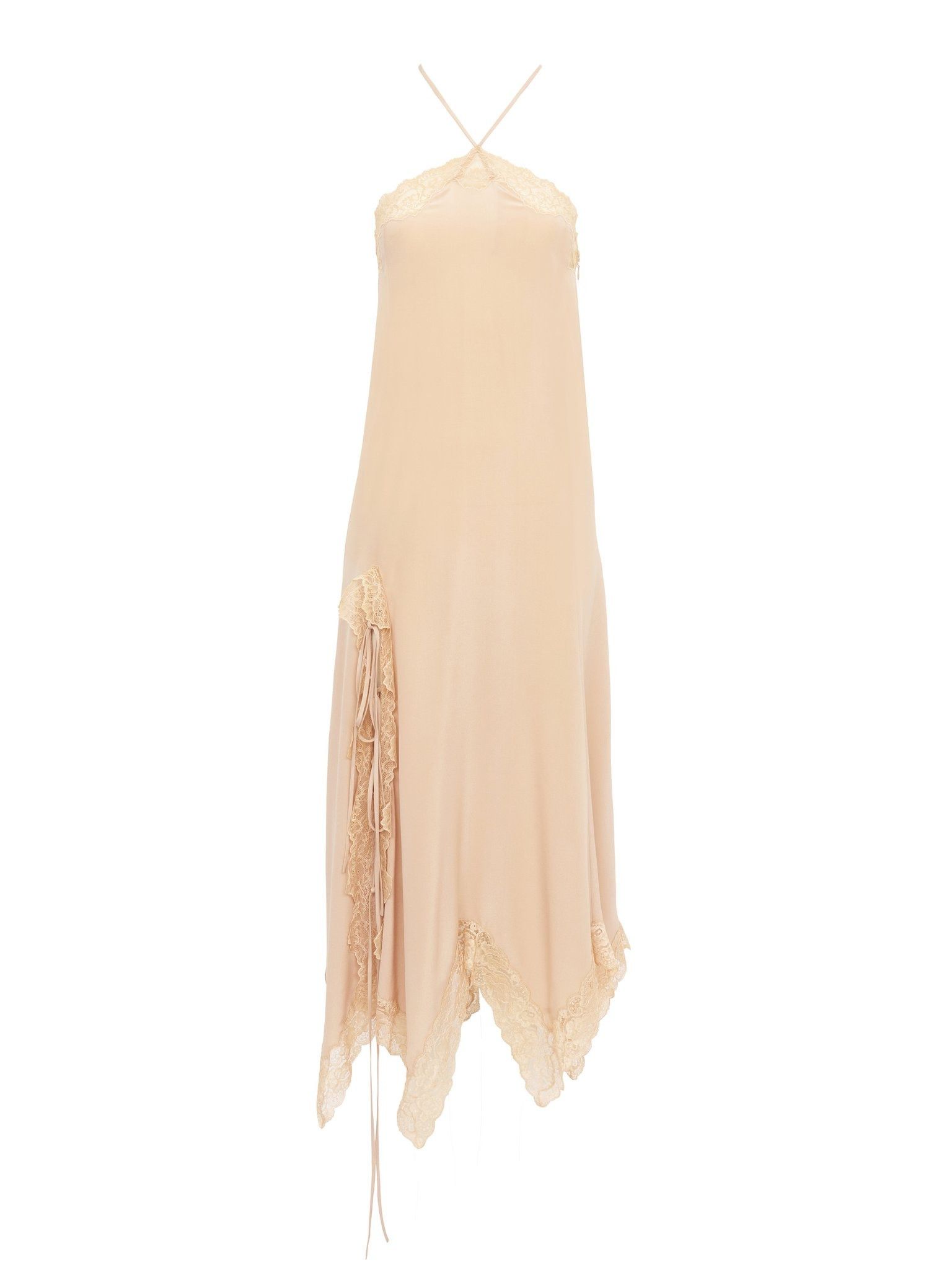 Chloe o1loc1c11025 Lingerie Halterneck Dress in Sand Brown Size XS / US 0-2 / IT 36-38 - 1 Thumbnail
