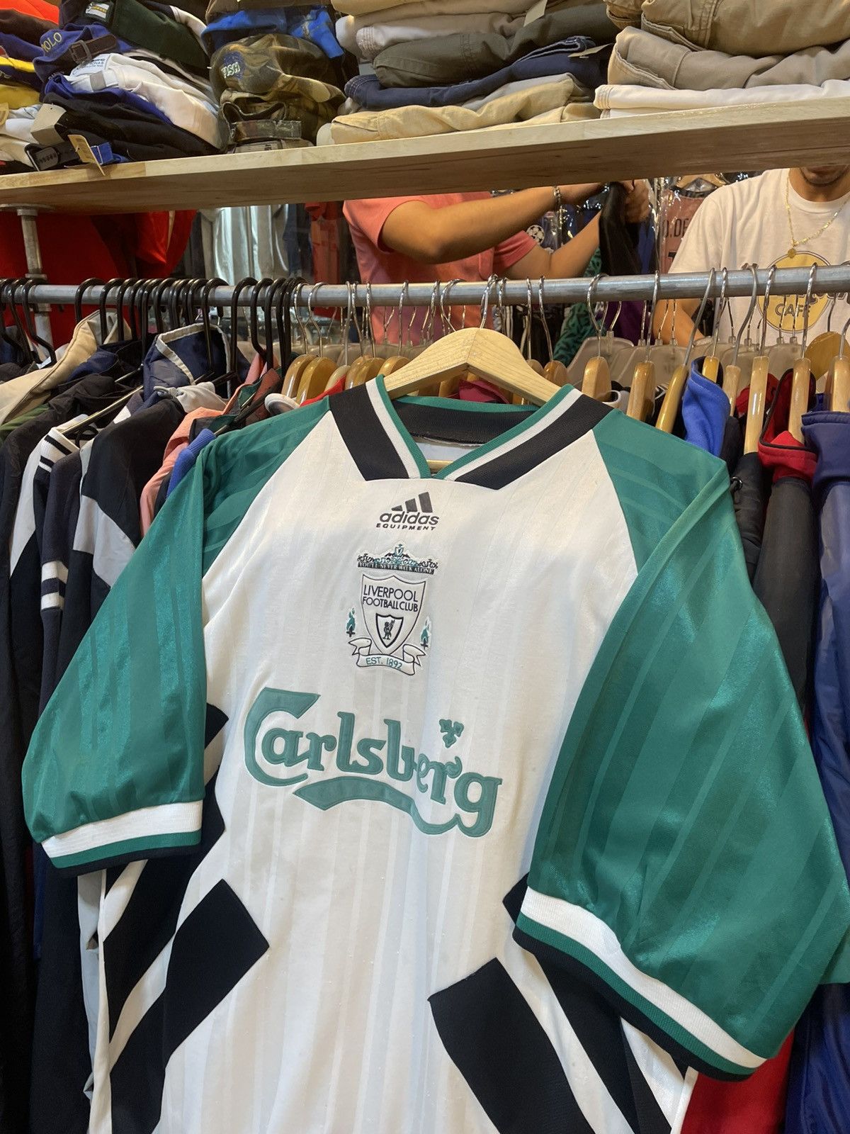 Adidas Vintage 1993-1994 Liverpool Away Kit McMANAMAN Size US L / EU 52-54 / 3 - 2 Thumbnail