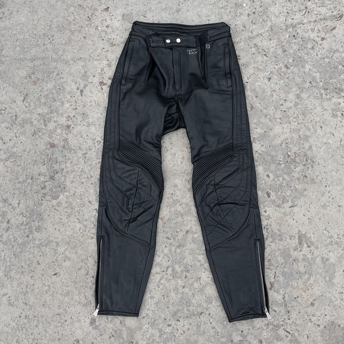 Other Vintage Moto Leather Pants 30 Size 90s USA Japan Hype Size US 30 / EU 46 - 1 Thumbnail