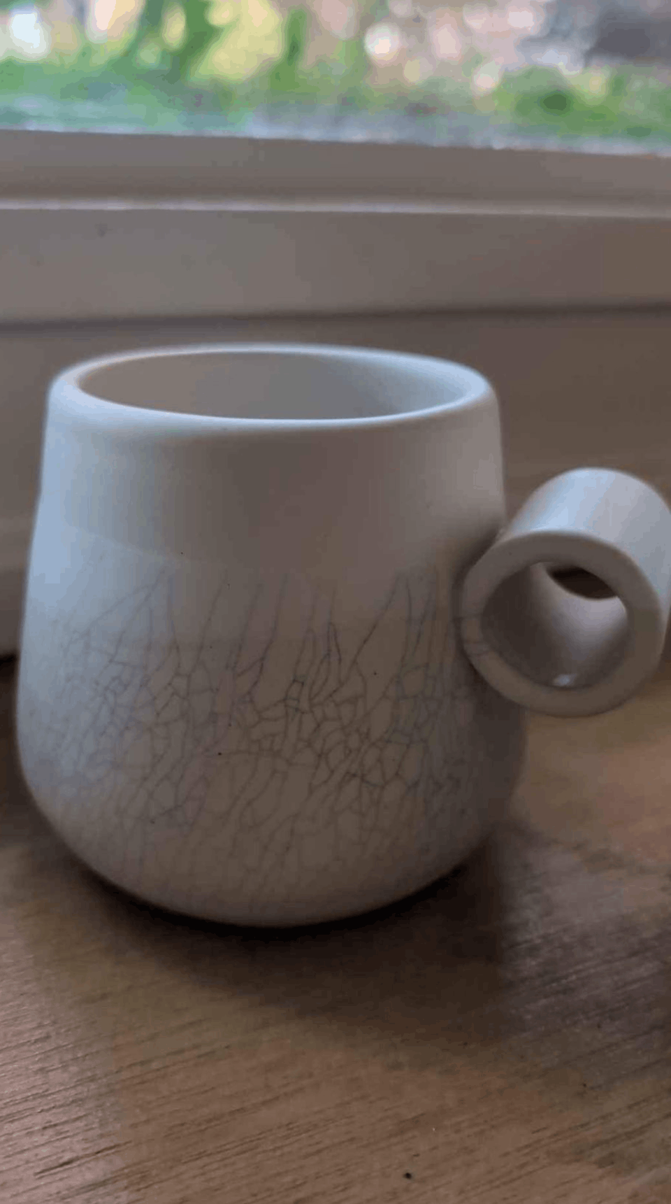 Other Match Stoneware - White Crackle Knuckle Mugs, Set of 2 Size ONE SIZE - 3 Thumbnail