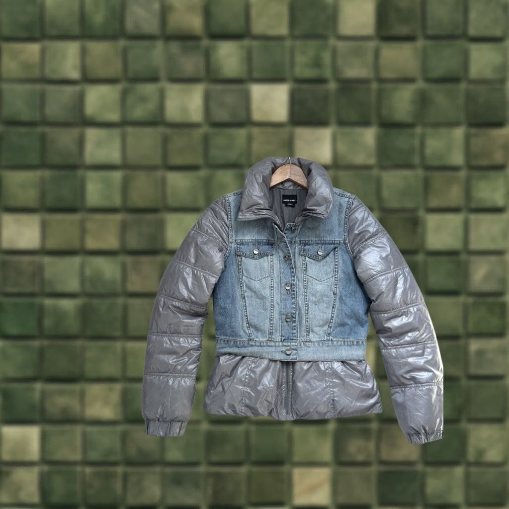 Miss Sixty VINTAGE Miss Sixty Y2K Rare Down Puffer Denim Jacket S Womens Gray 90s Designer Fashion Streetwear Italy Avant Garde Shirt/Jacket Size S / US 4 / IT 40 - 1 Thumbnail