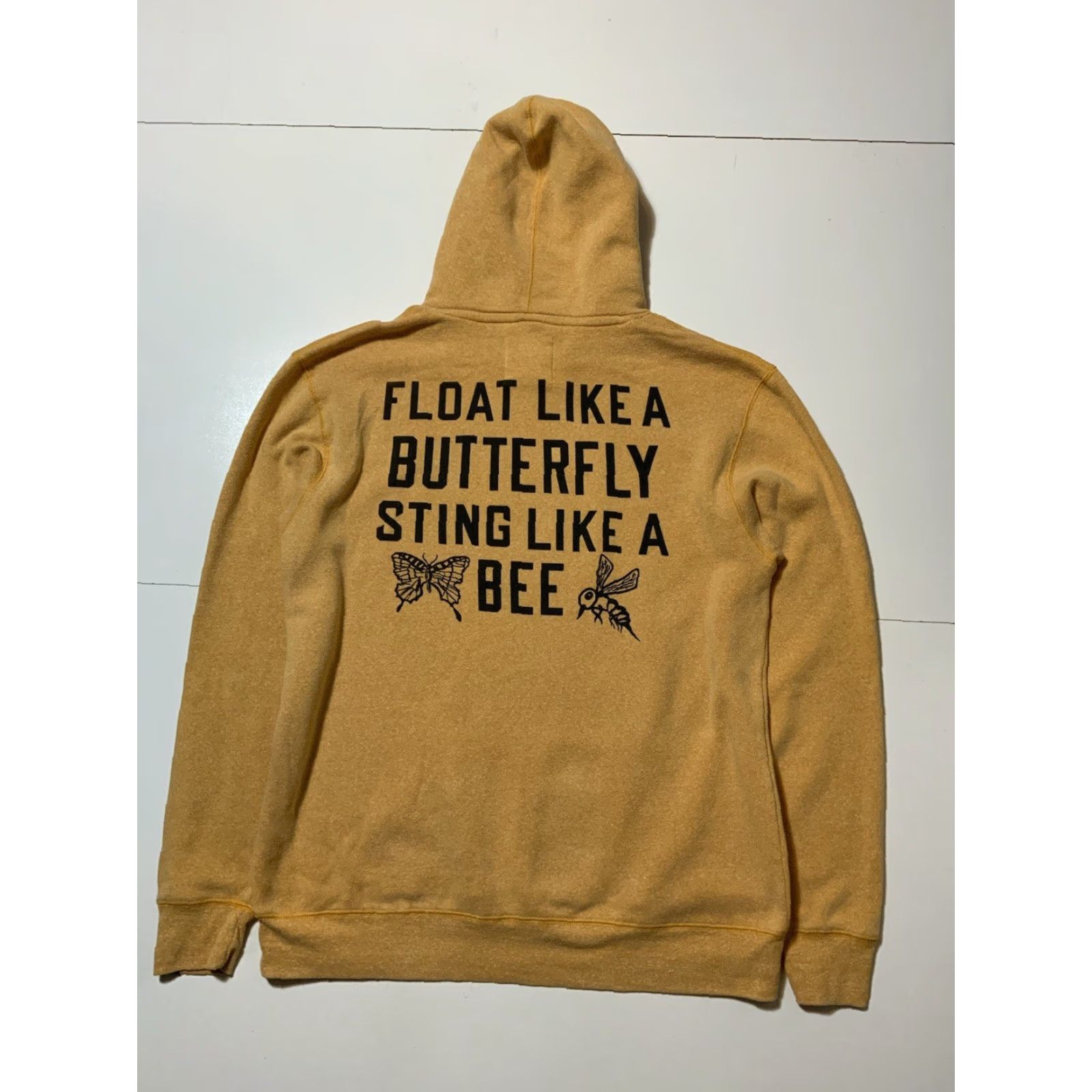Roots VINTAGE Roots Of Fight Muhammad Ali Float Like Butterfly Sting Like Bee Boxing Hoodie XL Yellow Mens Size US XL / EU 56 / 4 - 2 Thumbnail