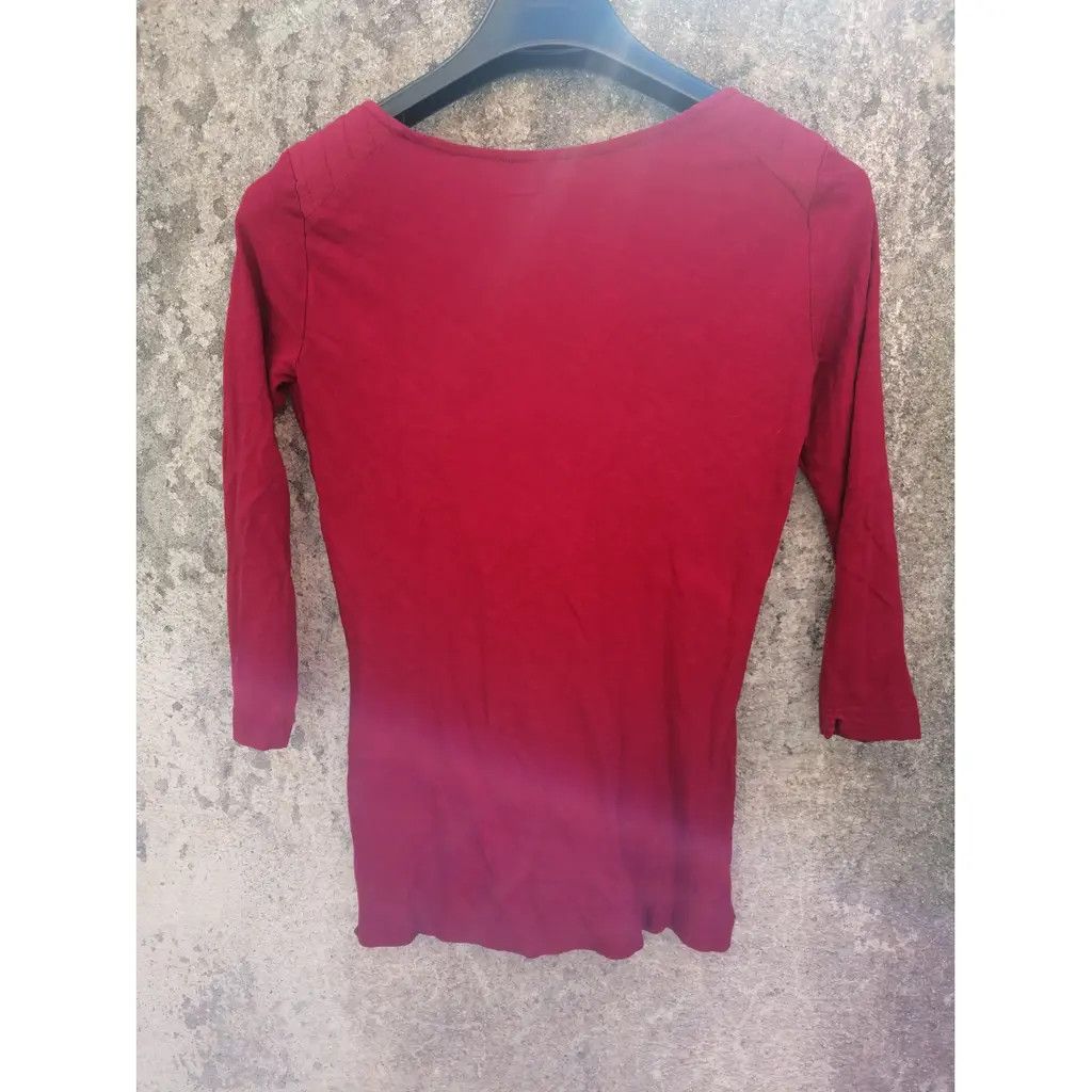 Other NAF NAF Deep Red Zip-Front Top (XS) Size XS / US 0-2 / IT 36-38 - 3 Thumbnail